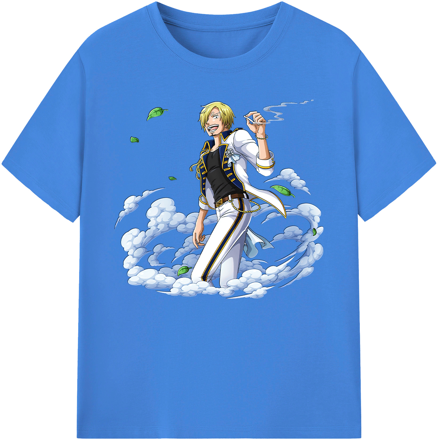 （画像用） ワンピース サンジ ONE PIECE Sanji 綿100％ メンズ半袖Tシャツ｜肌触りやわらか＆通気性