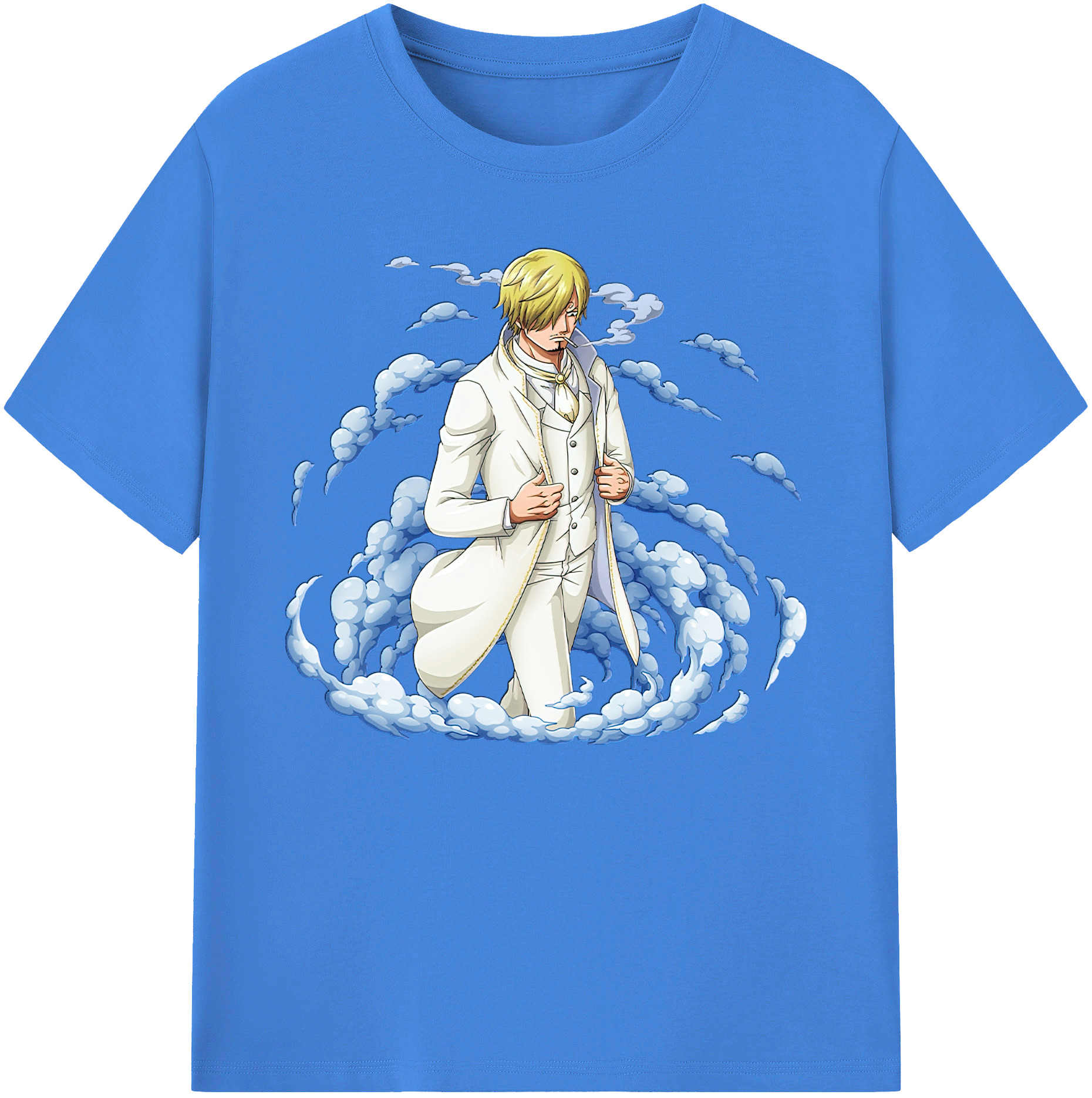 （画像用） ワンピース サンジ ONE PIECE Sanji 綿100％ メンズ半袖Tシャツ｜肌触りやわらか＆通気性