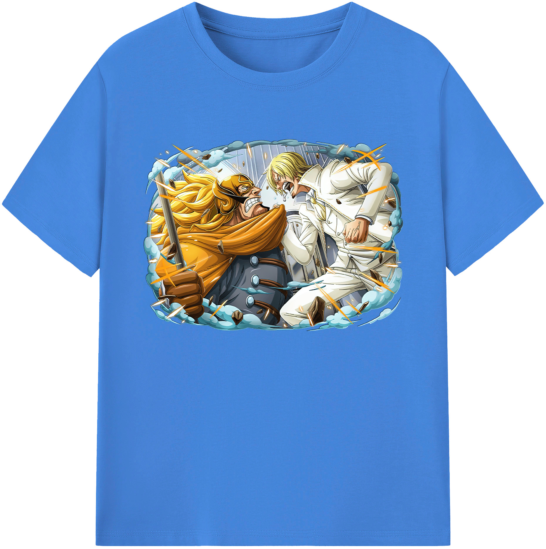 （画像用） ワンピース サンジ ONE PIECE Sanji 綿100％ メンズ半袖Tシャツ｜肌触りやわらか＆通気性