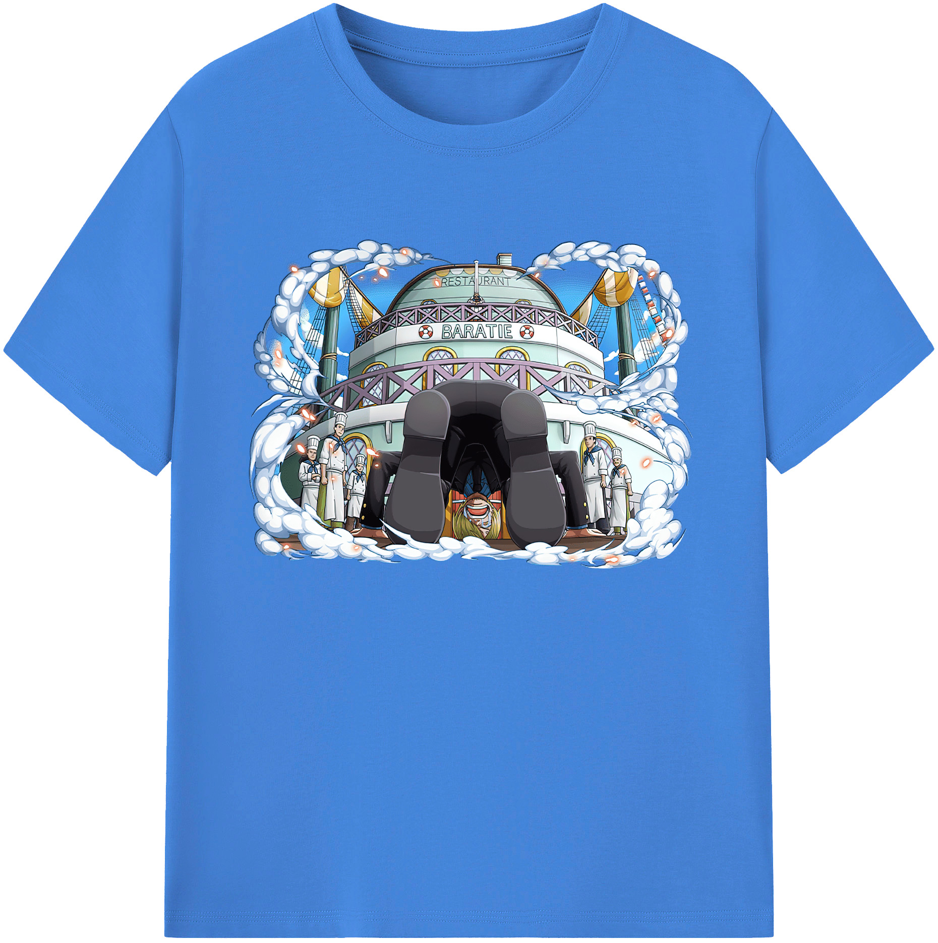 （画像用） ワンピース サンジ ONE PIECE Sanji 綿100％ メンズ半袖Tシャツ｜肌触りやわらか＆通気性