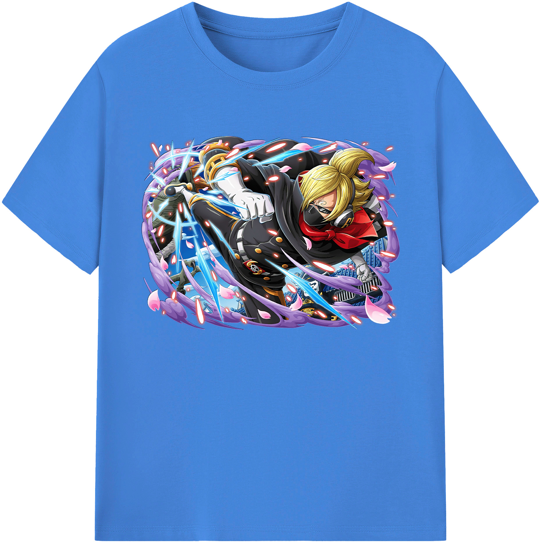 （画像用） ワンピース サンジ ONE PIECE Sanji 綿100％ メンズ半袖Tシャツ｜肌触りやわらか＆通気性