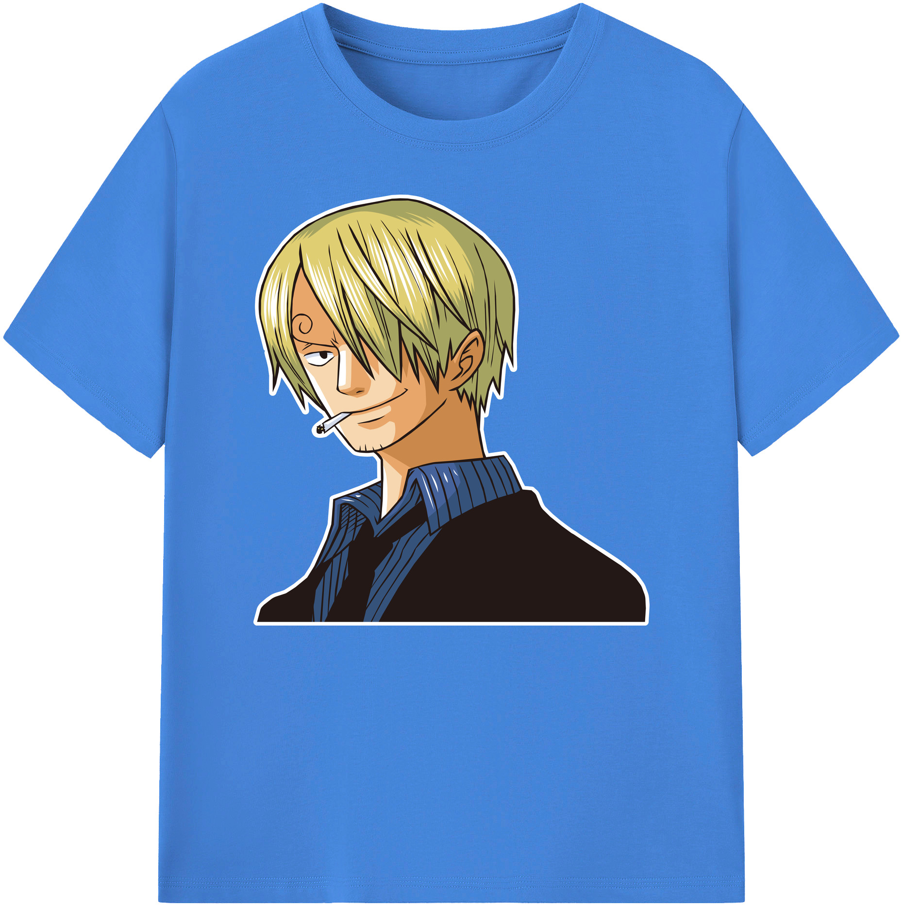 （画像用） ワンピース サンジ ONE PIECE Sanji 綿100％ メンズ半袖Tシャツ｜肌触りやわらか＆通気性