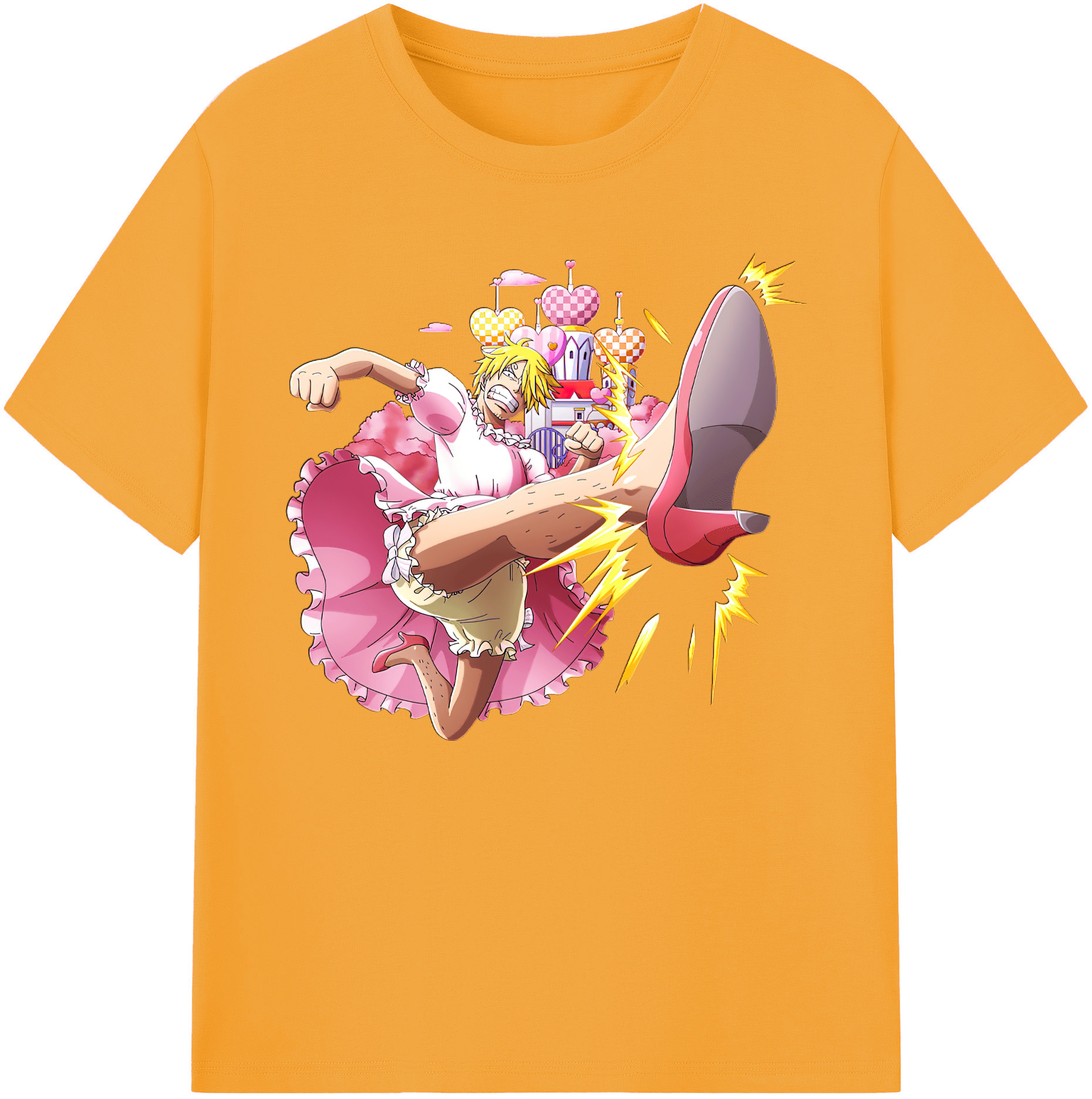 （画像用） ワンピース サンジ ONE PIECE Sanji 綿100％ メンズ半袖Tシャツ｜肌触りやわらか＆通気性