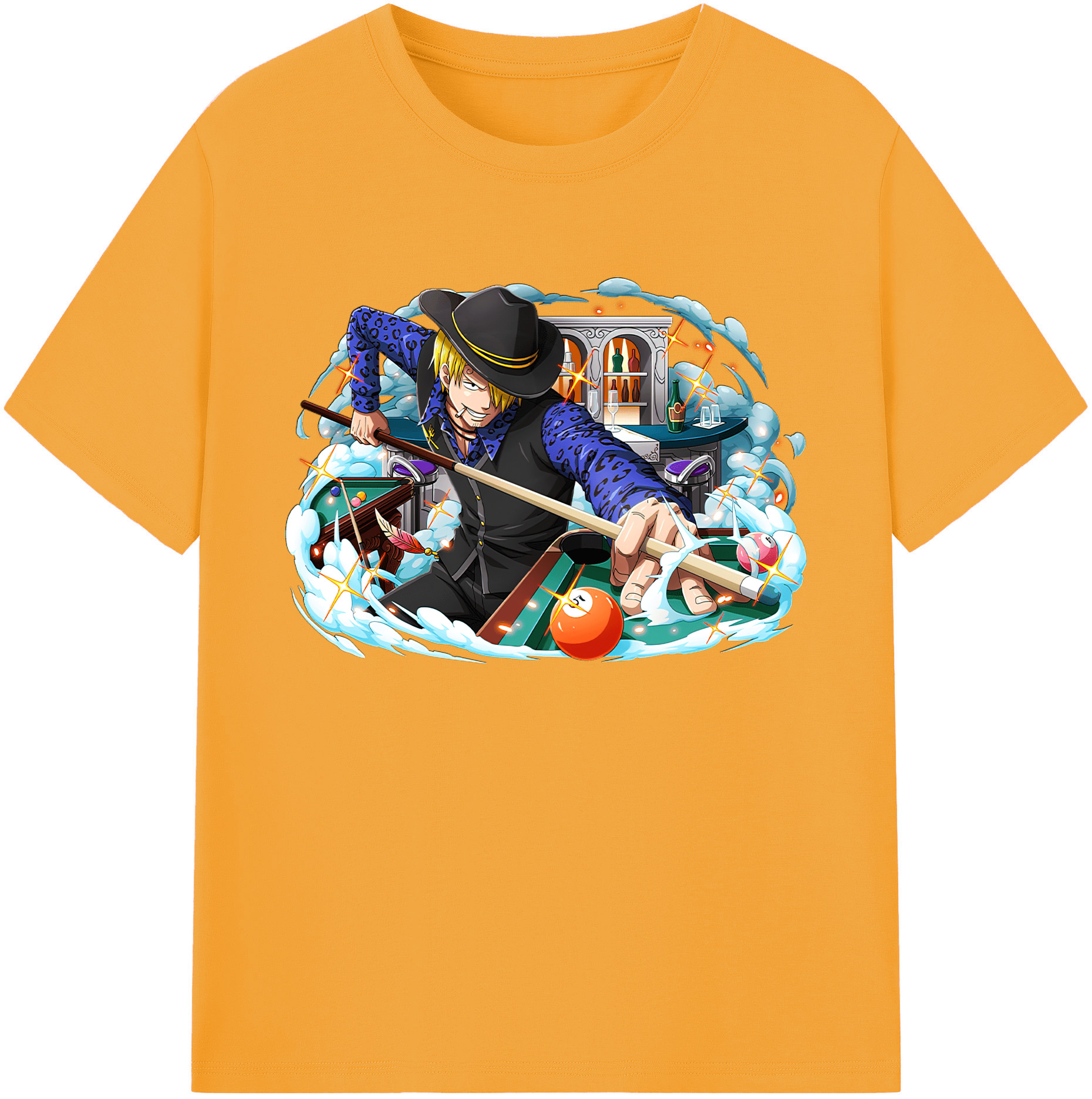 （画像用） ワンピース サンジ ONE PIECE Sanji 綿100％ メンズ半袖Tシャツ｜肌触りやわらか＆通気性