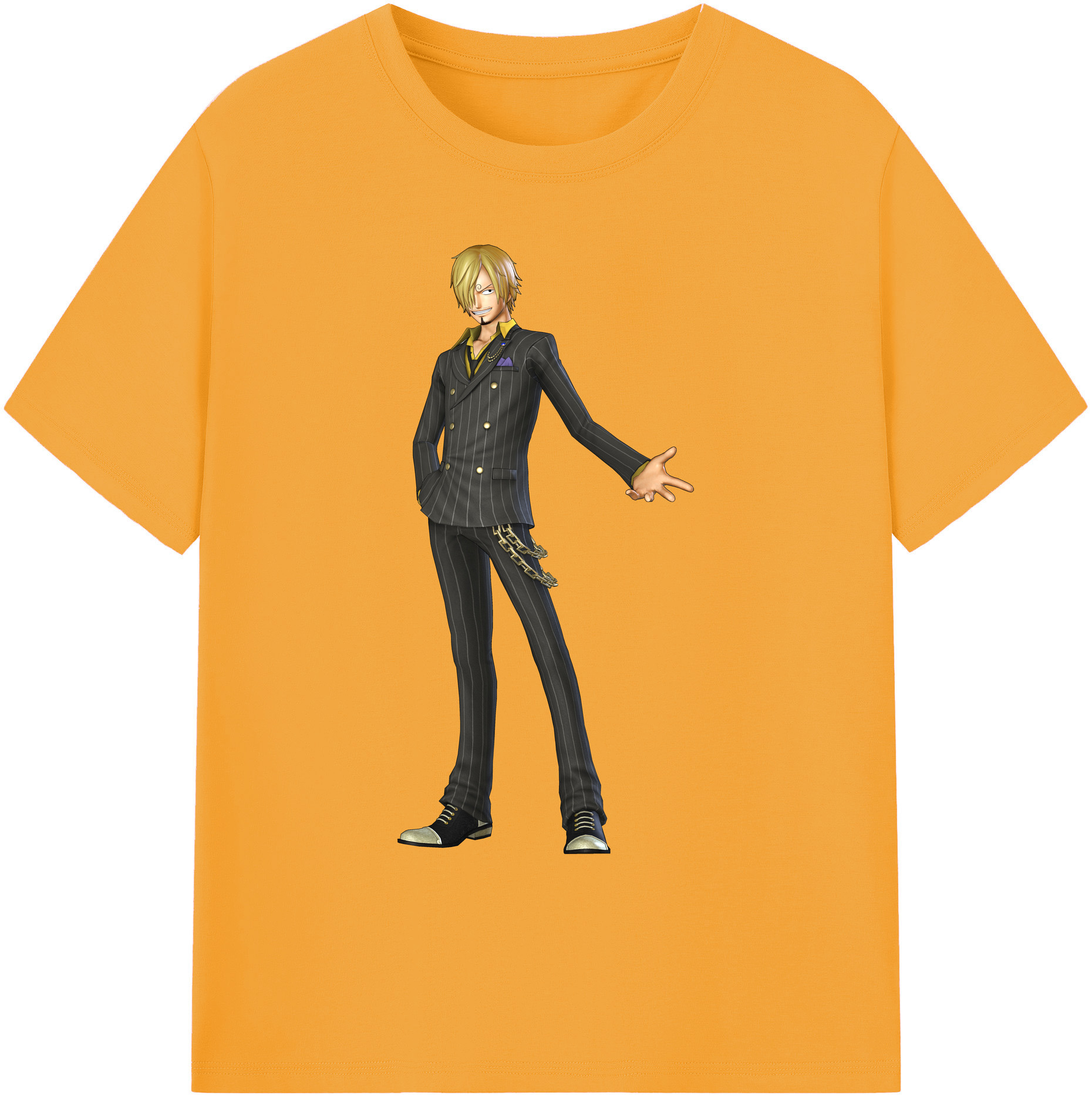 （画像用） ワンピース サンジ ONE PIECE Sanji 綿100％ メンズ半袖Tシャツ｜肌触りやわらか＆通気性