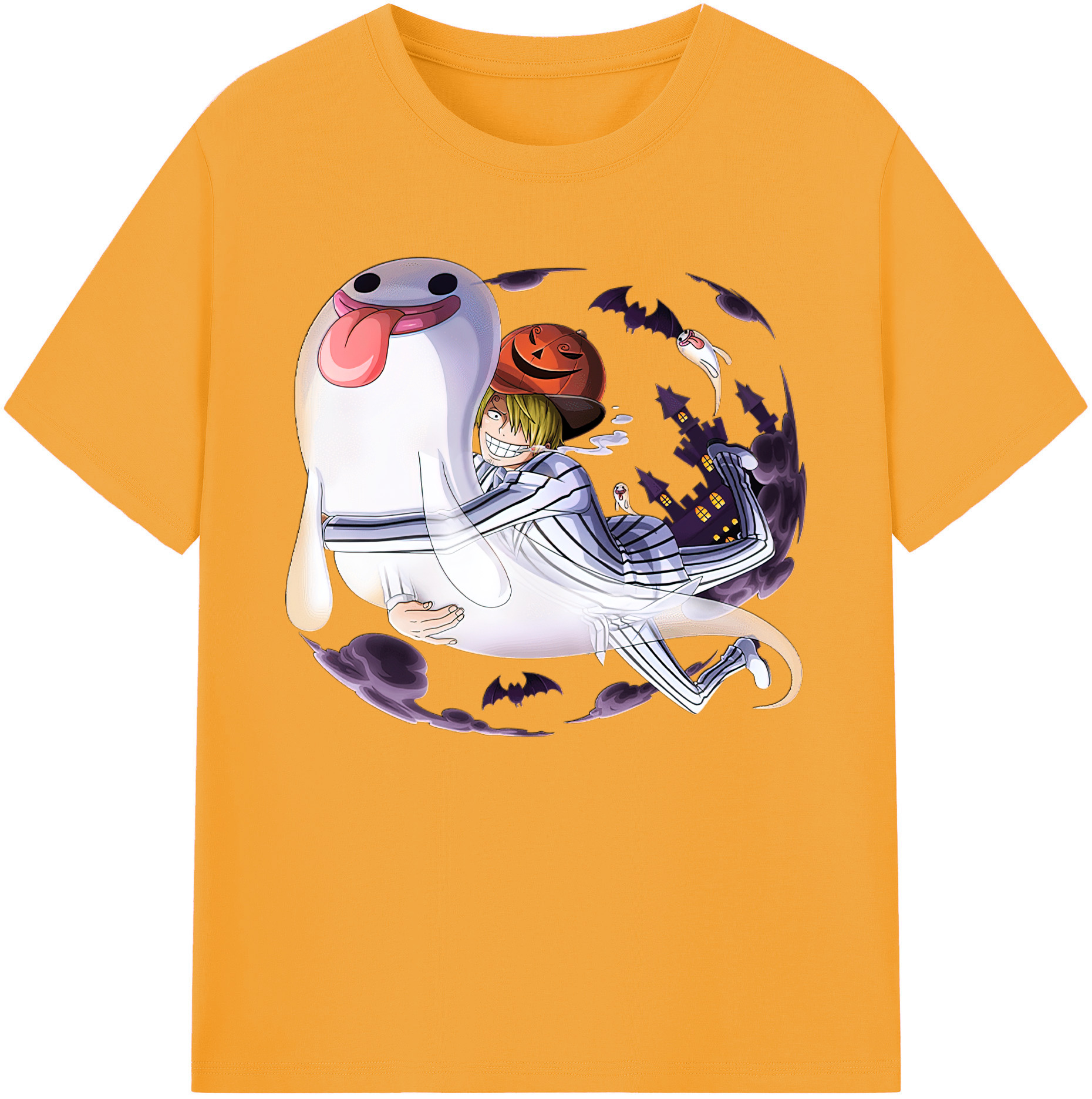 （画像用） ワンピース サンジ ONE PIECE Sanji 綿100％ メンズ半袖Tシャツ｜肌触りやわらか＆通気性
