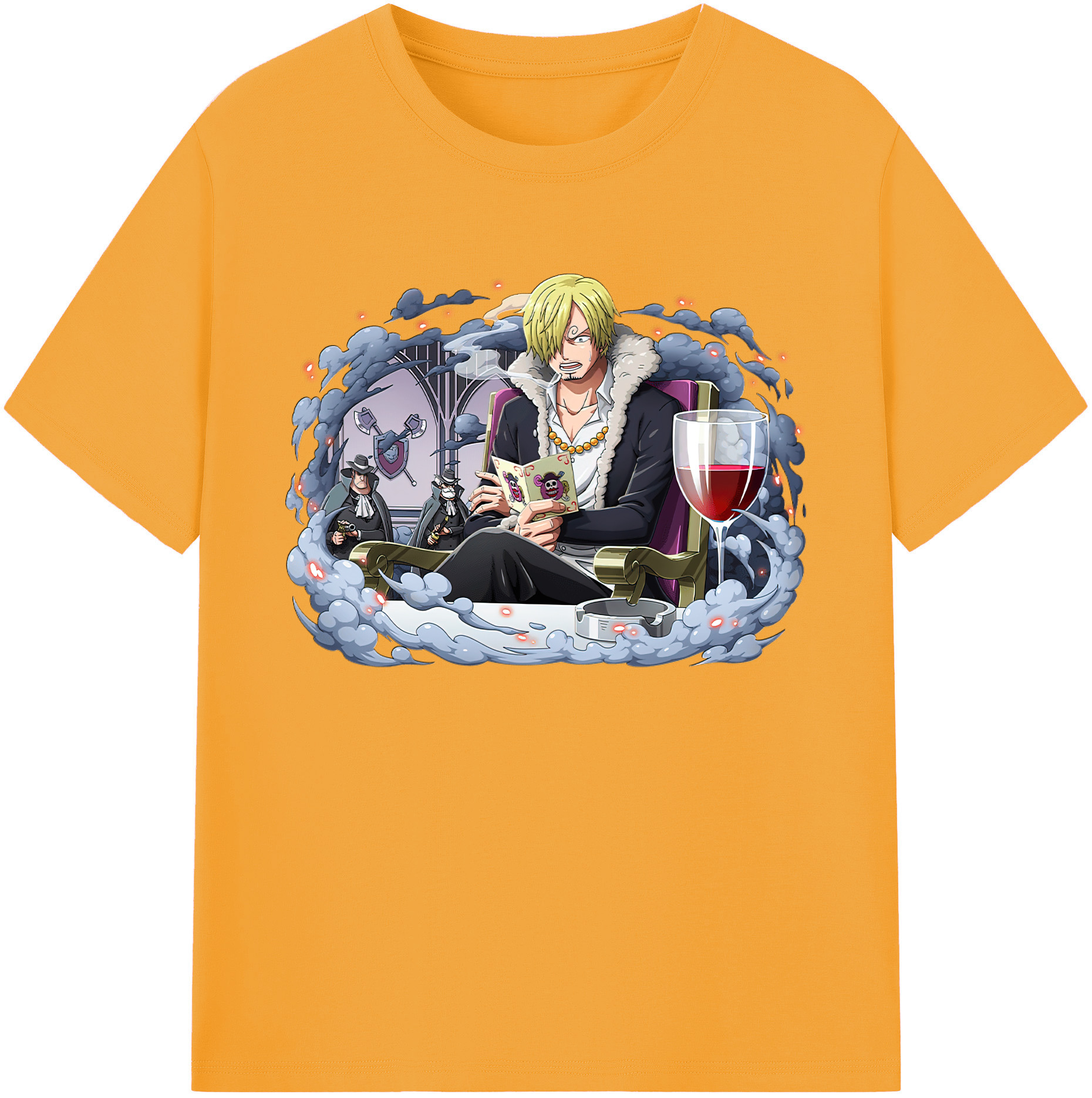 （画像用） ワンピース サンジ ONE PIECE Sanji 綿100％ メンズ半袖Tシャツ｜肌触りやわらか＆通気性