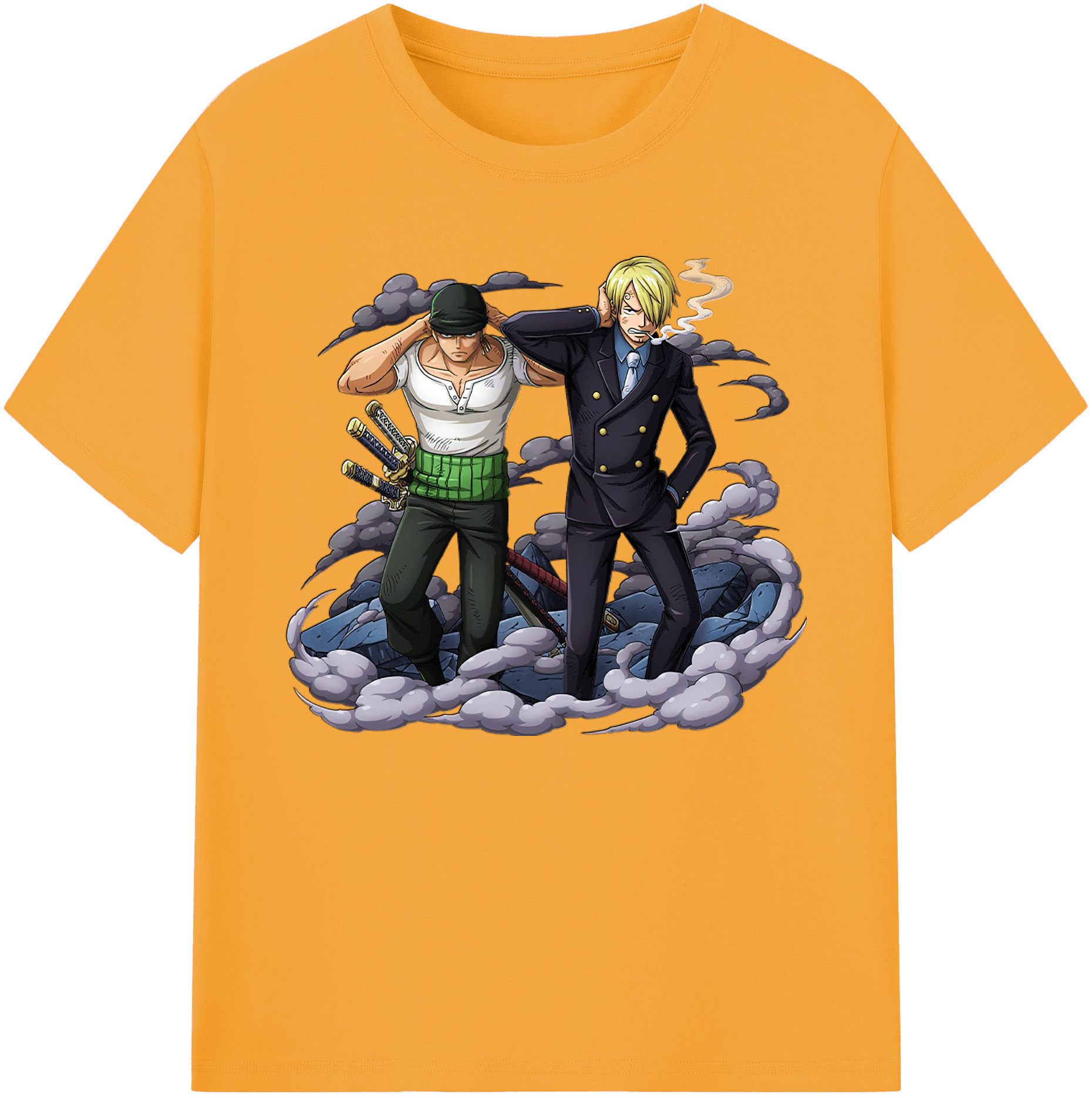 （画像用） ワンピース サンジ ONE PIECE Sanji 綿100％ メンズ半袖Tシャツ｜肌触りやわらか＆通気性