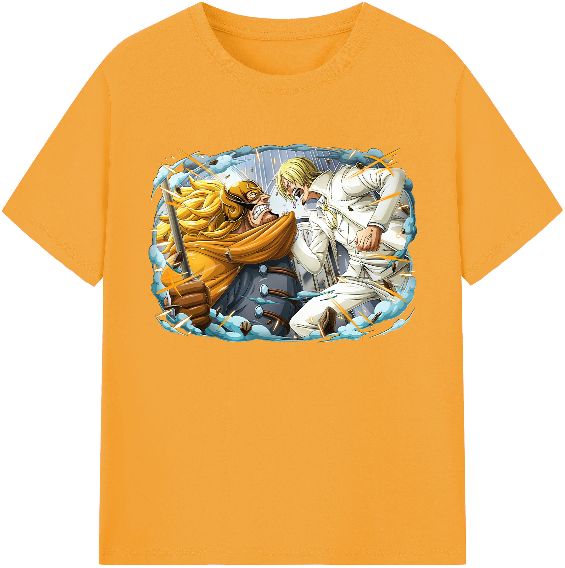 （画像用） ワンピース サンジ ONE PIECE Sanji 綿100％ メンズ半袖Tシャツ｜肌触りやわらか＆通気性