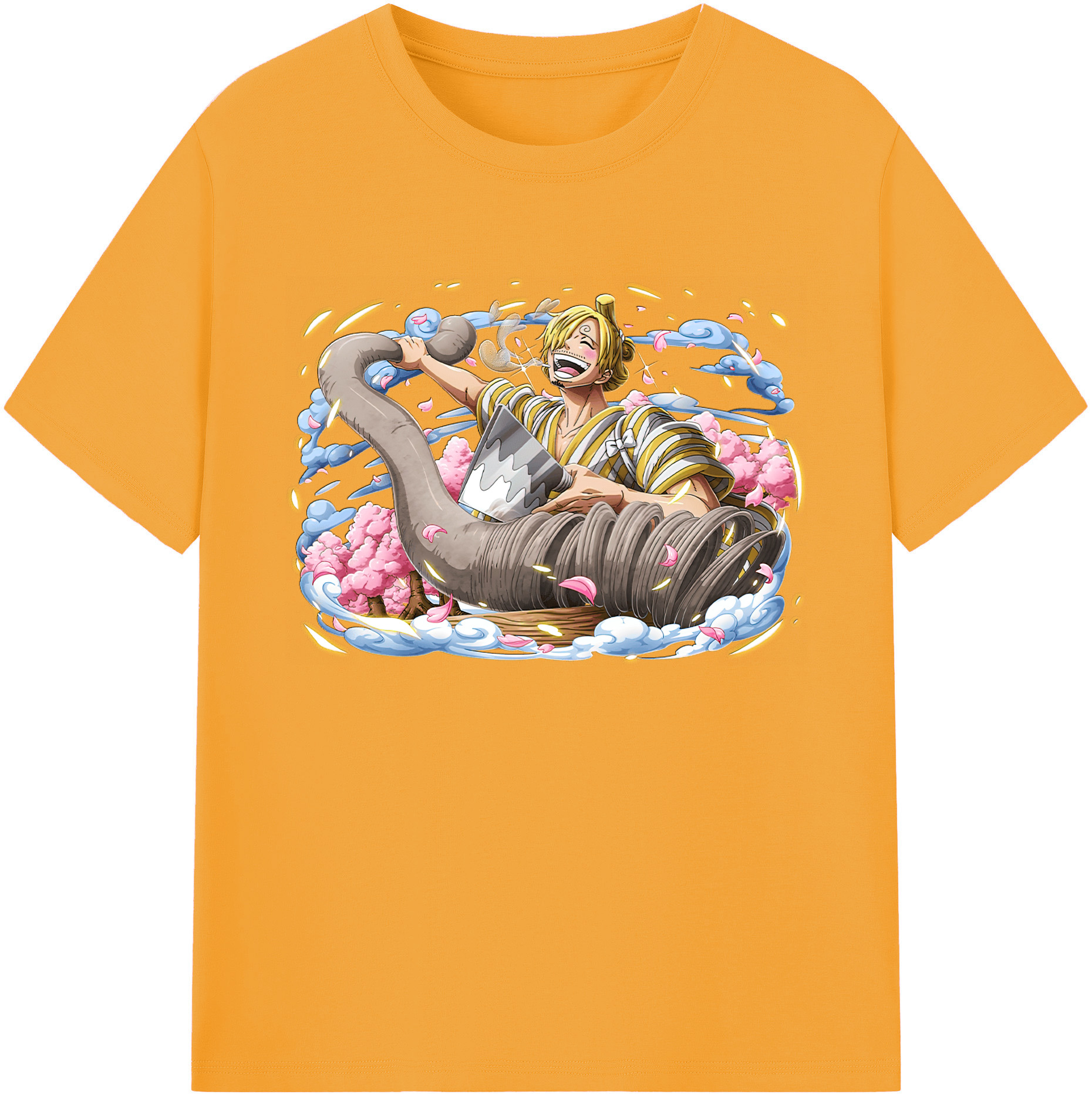 （画像用） ワンピース サンジ ONE PIECE Sanji 綿100％ メンズ半袖Tシャツ｜肌触りやわらか＆通気性