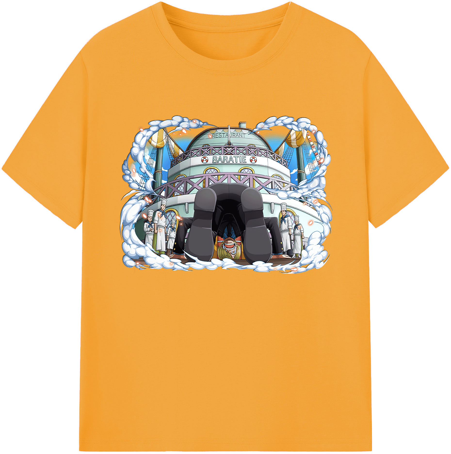 （画像用） ワンピース サンジ ONE PIECE Sanji 綿100％ メンズ半袖Tシャツ｜肌触りやわらか＆通気性