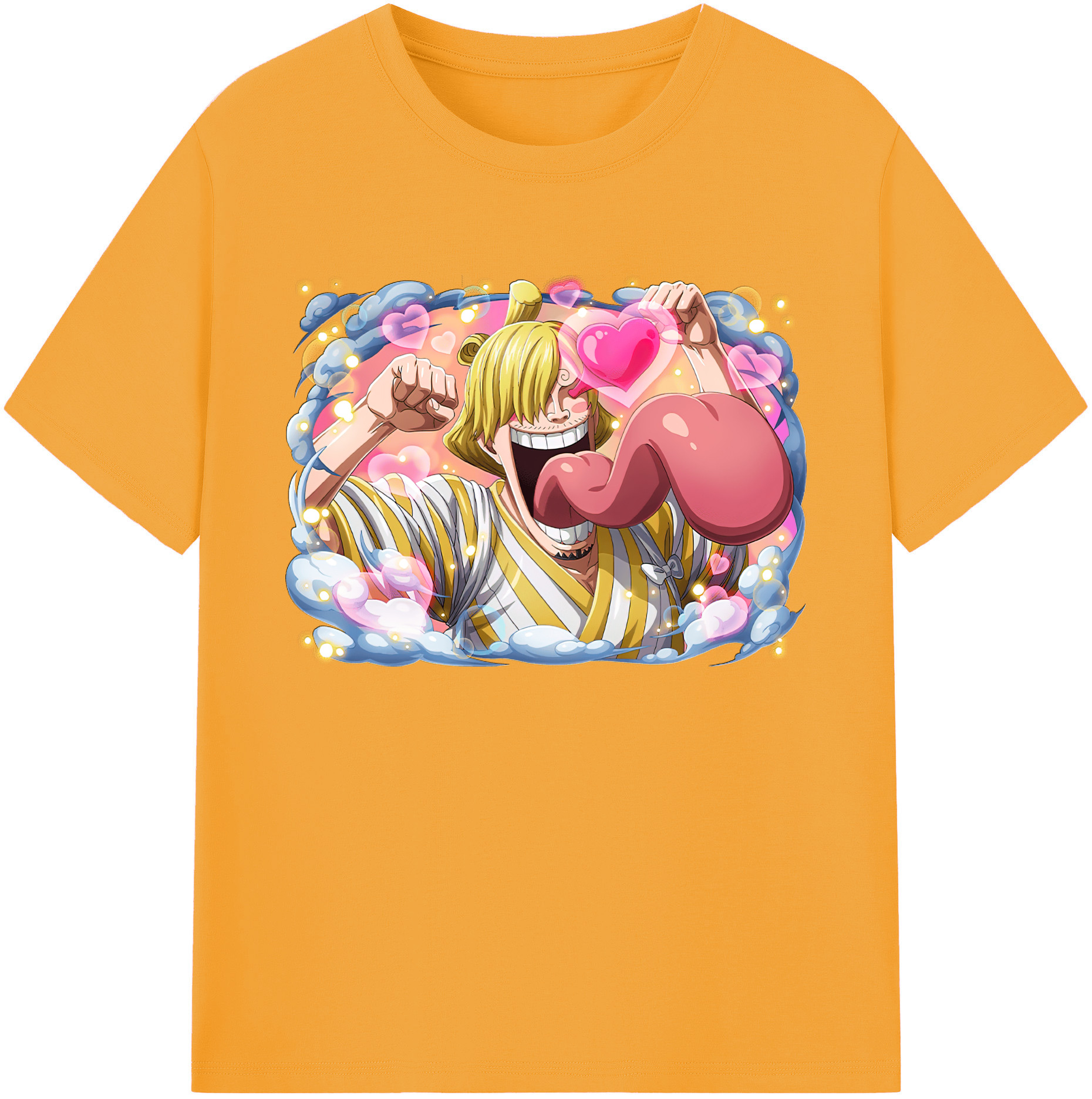 （画像用） ワンピース サンジ ONE PIECE Sanji 綿100％ メンズ半袖Tシャツ｜肌触りやわらか＆通気性