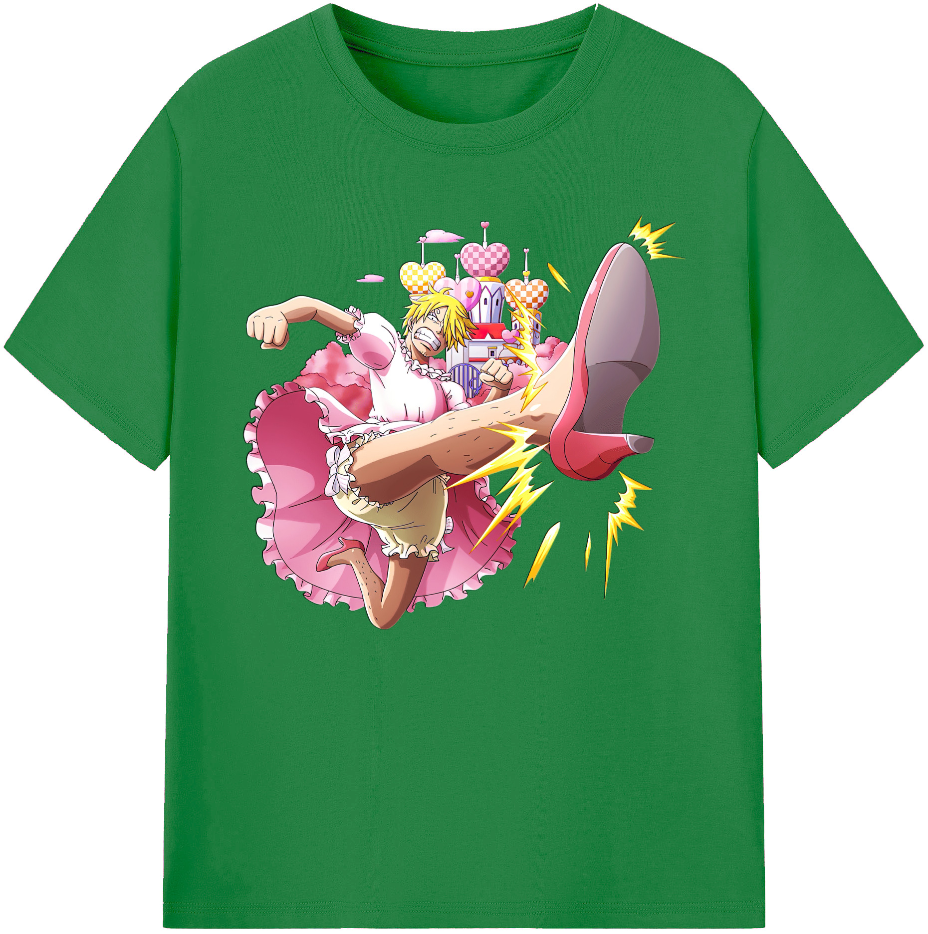 （画像用） ワンピース サンジ ONE PIECE Sanji 綿100％ メンズ半袖Tシャツ｜肌触りやわらか＆通気性