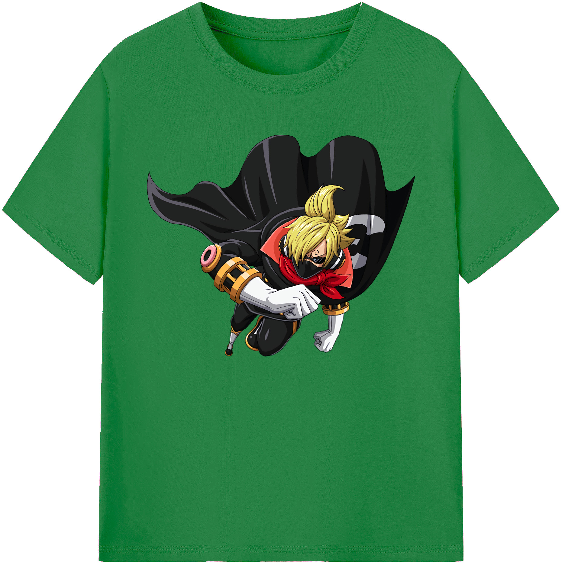 （画像用） ワンピース サンジ ONE PIECE Sanji 綿100％ メンズ半袖Tシャツ｜肌触りやわらか＆通気性