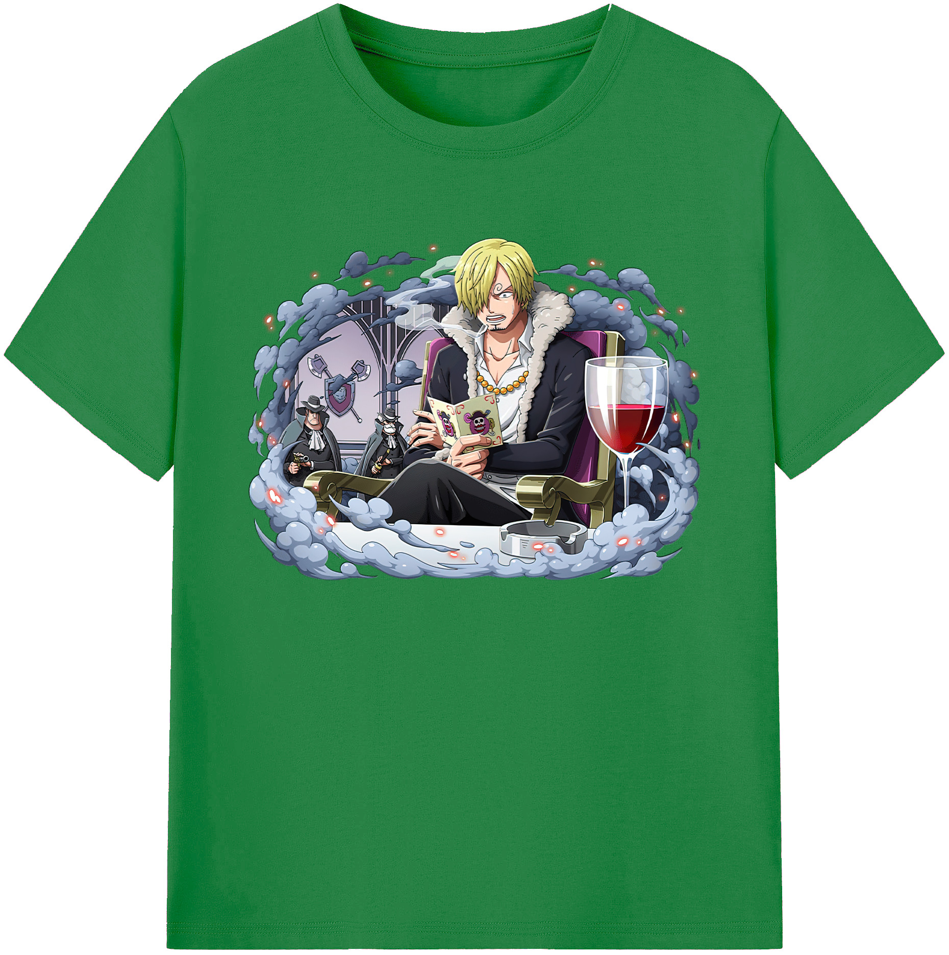 （画像用） ワンピース サンジ ONE PIECE Sanji 綿100％ メンズ半袖Tシャツ｜肌触りやわらか＆通気性