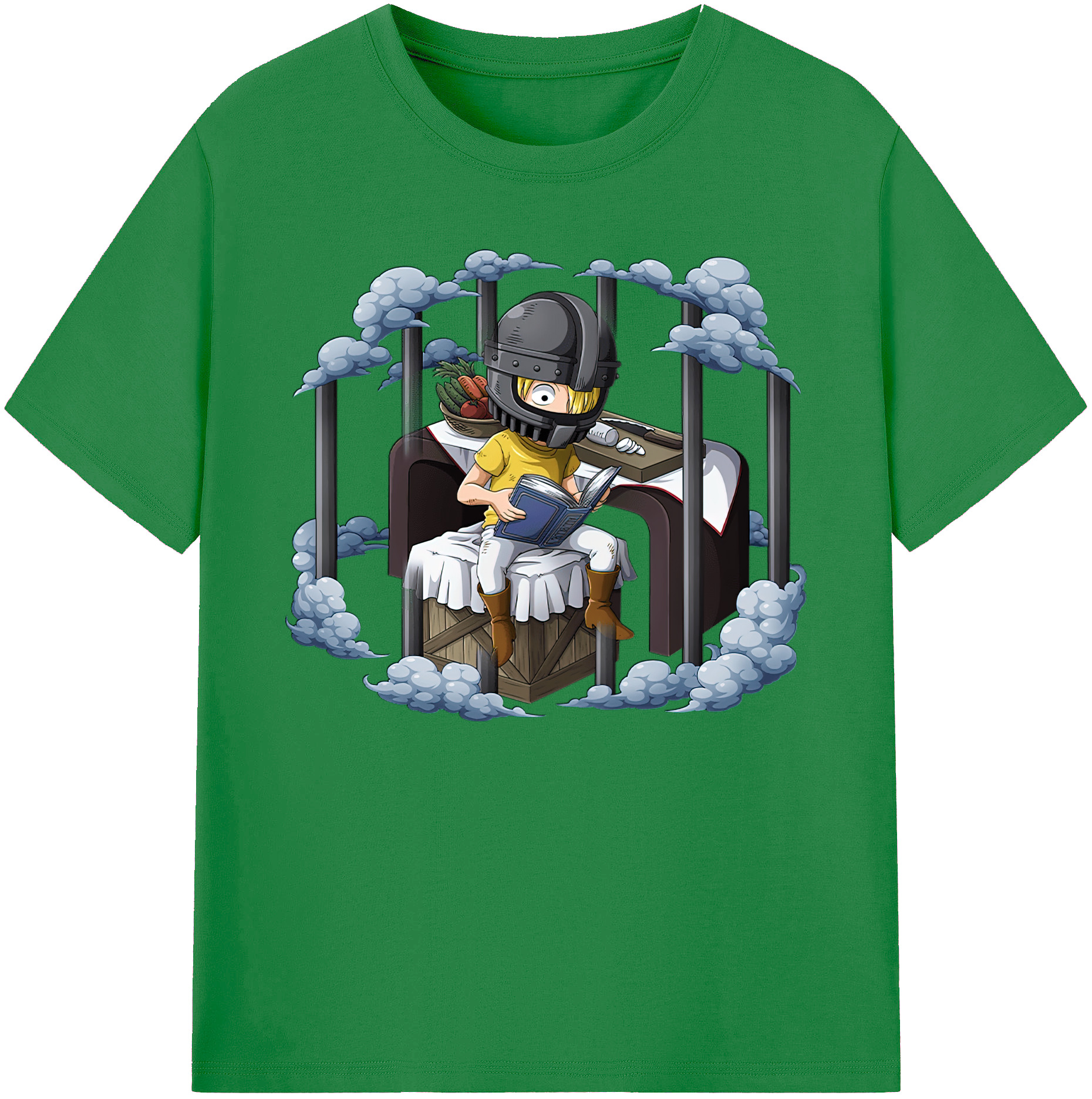 （画像用） ワンピース サンジ ONE PIECE Sanji 綿100％ メンズ半袖Tシャツ｜肌触りやわらか＆通気性