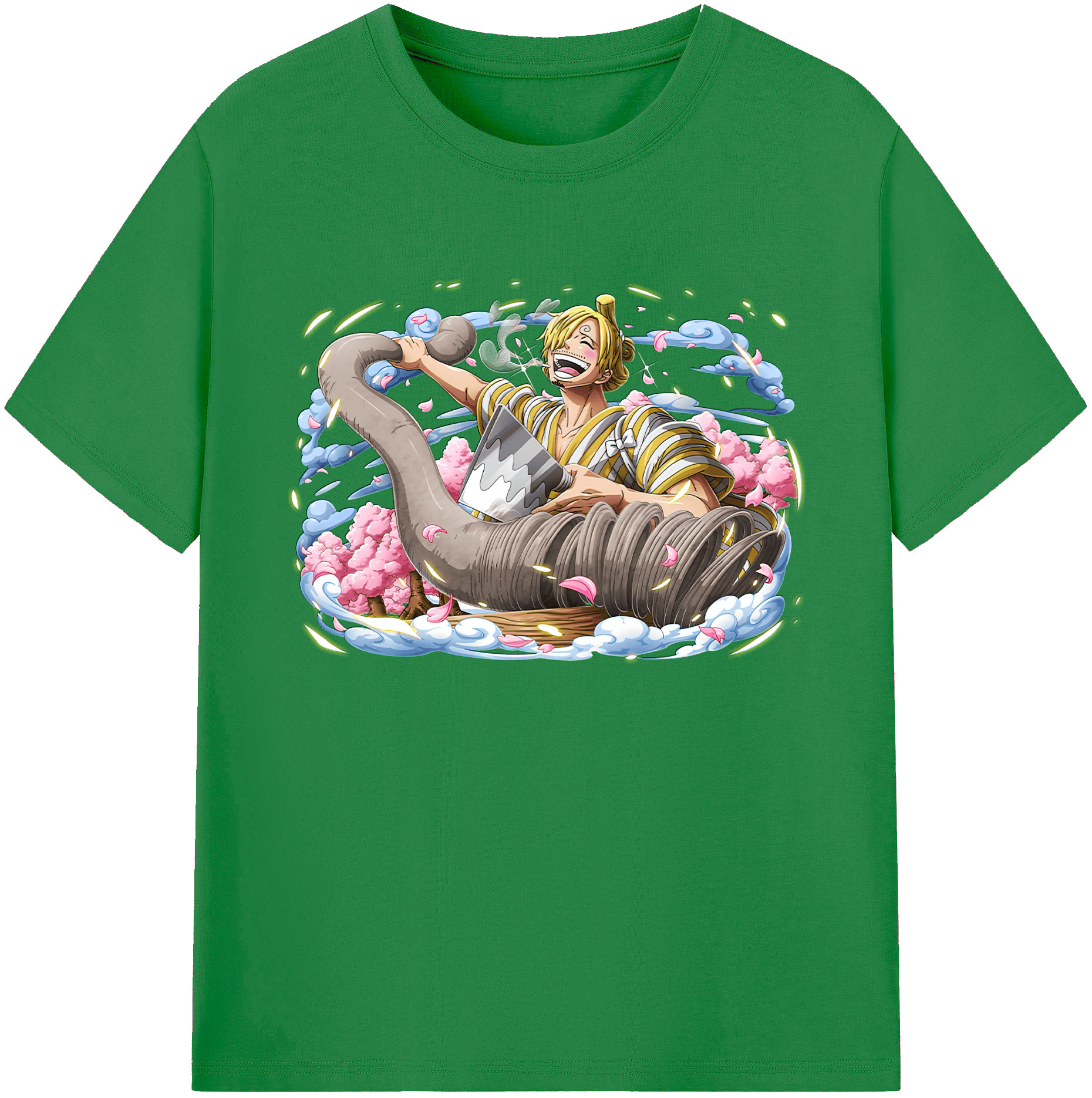 （画像用） ワンピース サンジ ONE PIECE Sanji 綿100％ メンズ半袖Tシャツ｜肌触りやわらか＆通気性