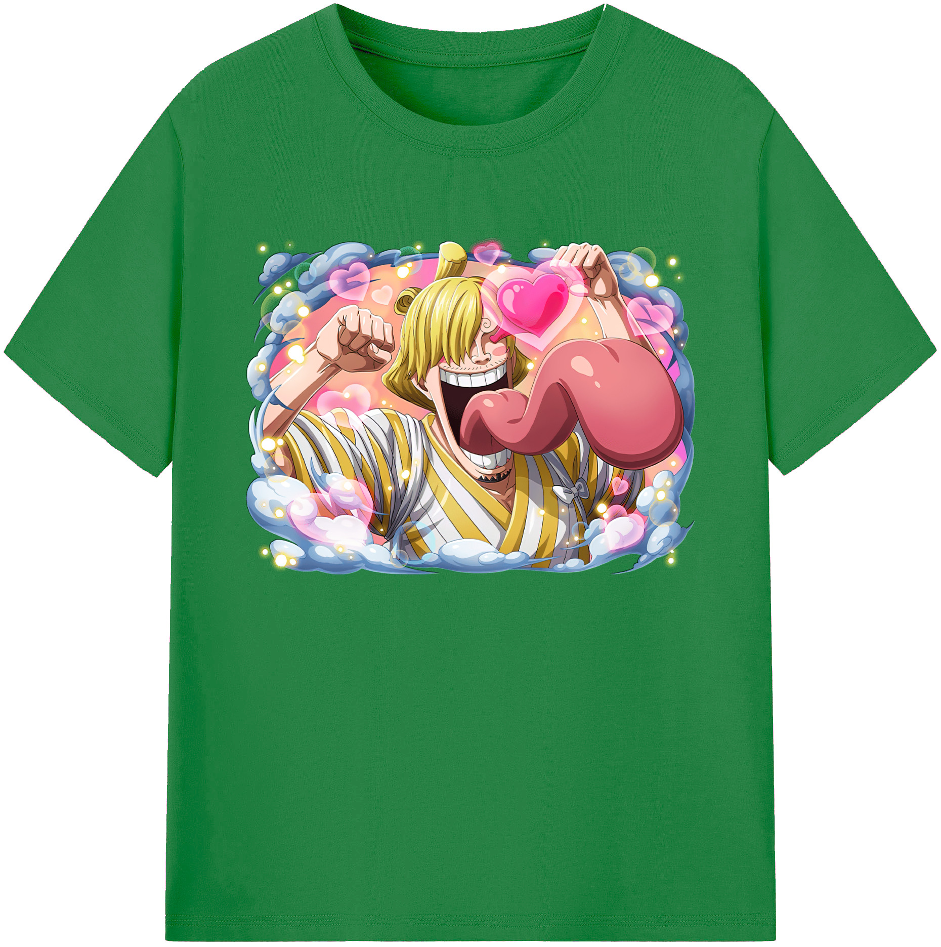 （画像用） ワンピース サンジ ONE PIECE Sanji 綿100％ メンズ半袖Tシャツ｜肌触りやわらか＆通気性