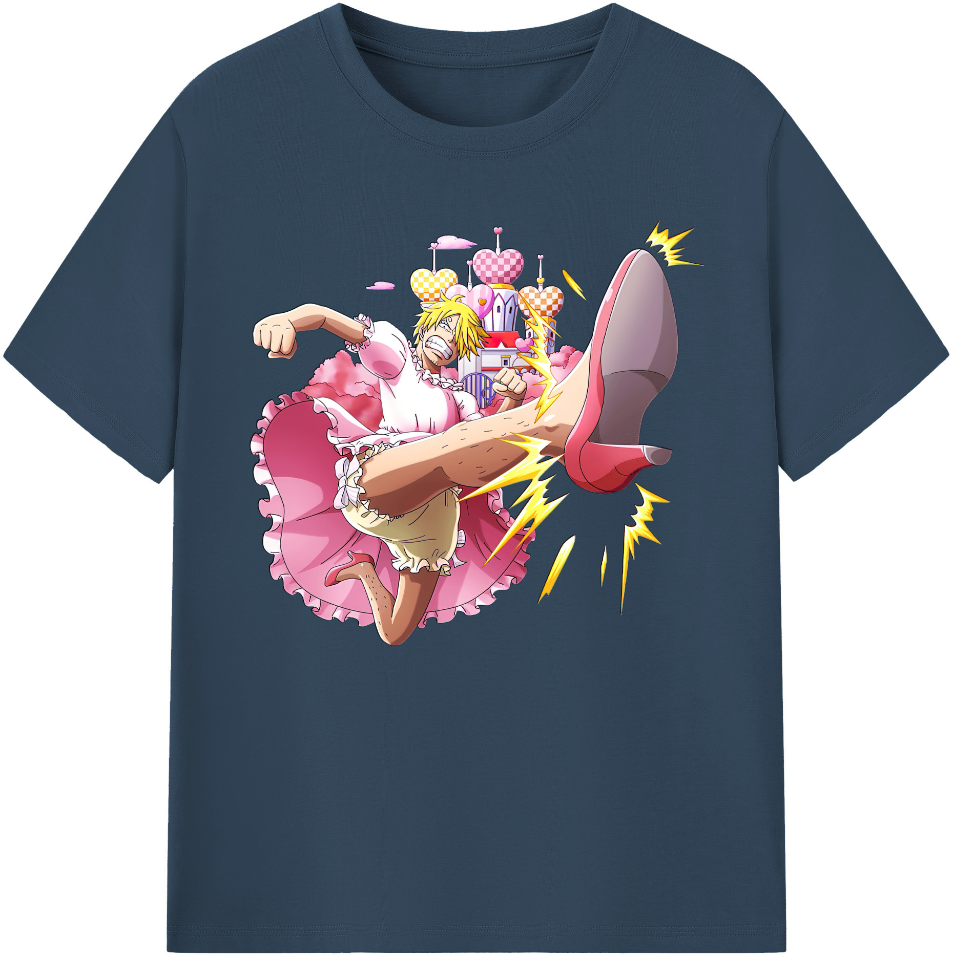 （画像用） ワンピース サンジ ONE PIECE Sanji 綿100％ メンズ半袖Tシャツ｜肌触りやわらか＆通気性