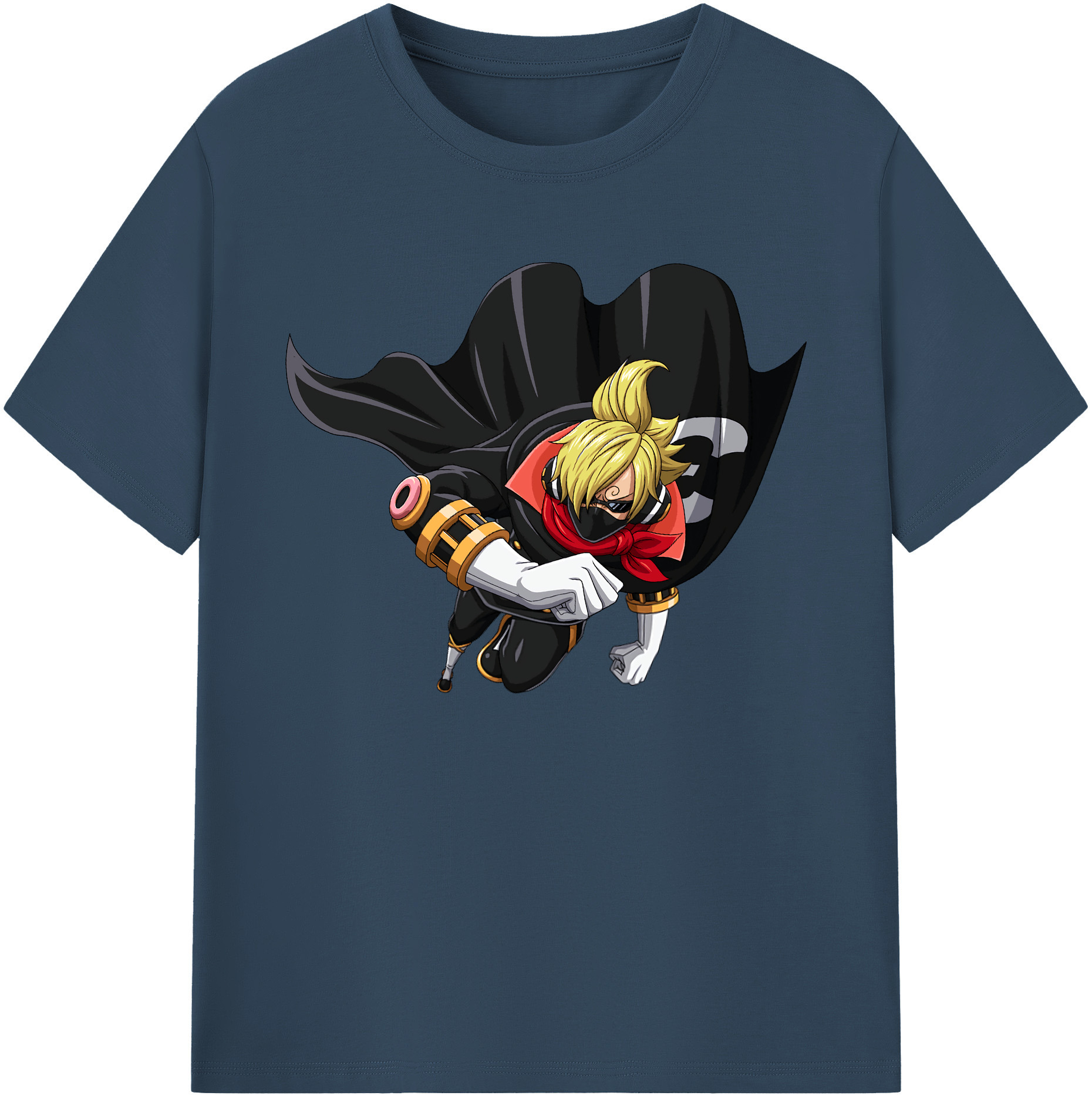 （画像用） ワンピース サンジ ONE PIECE Sanji 綿100％ メンズ半袖Tシャツ｜肌触りやわらか＆通気性