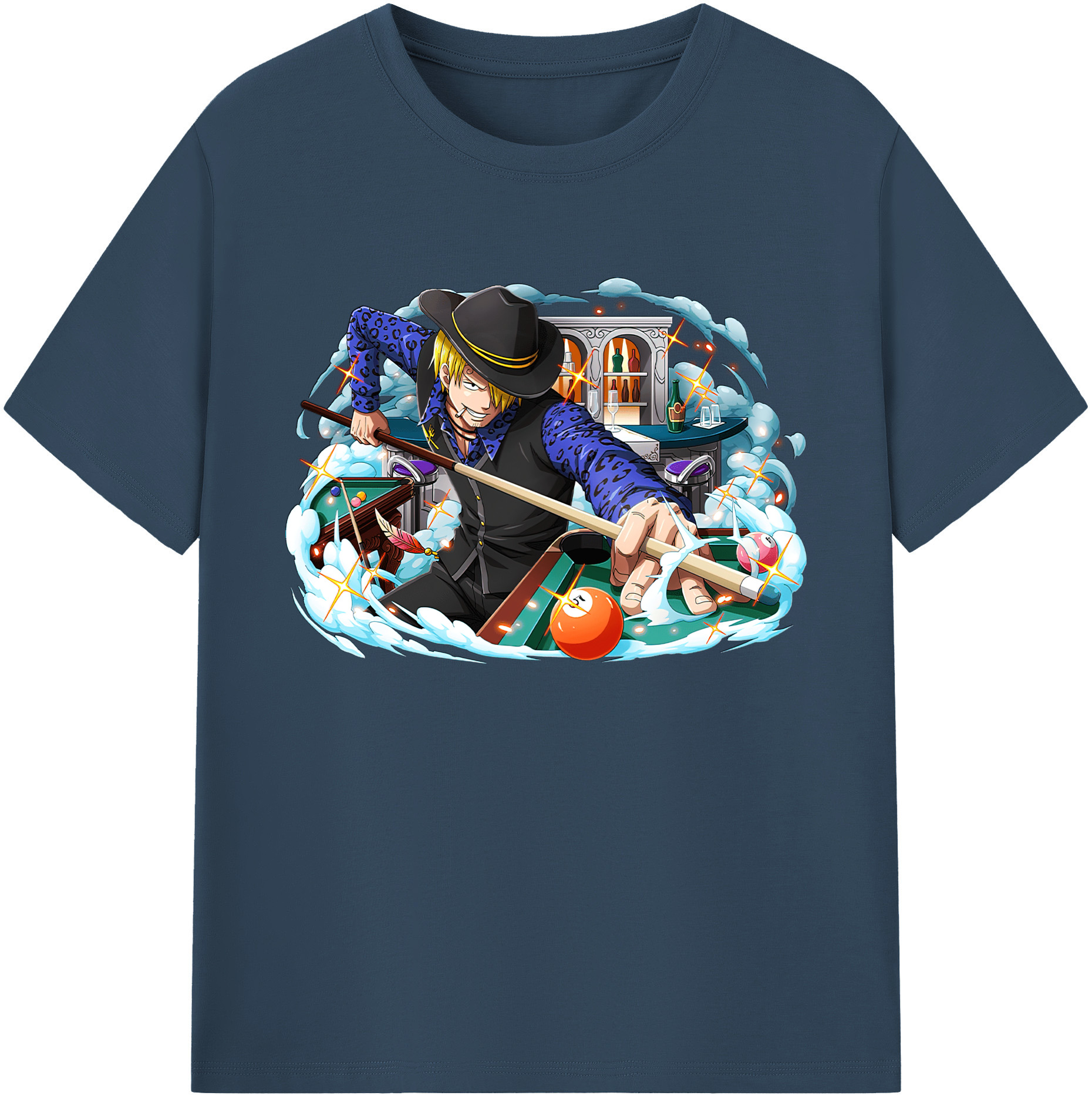 （画像用） ワンピース サンジ ONE PIECE Sanji 綿100％ メンズ半袖Tシャツ｜肌触りやわらか＆通気性