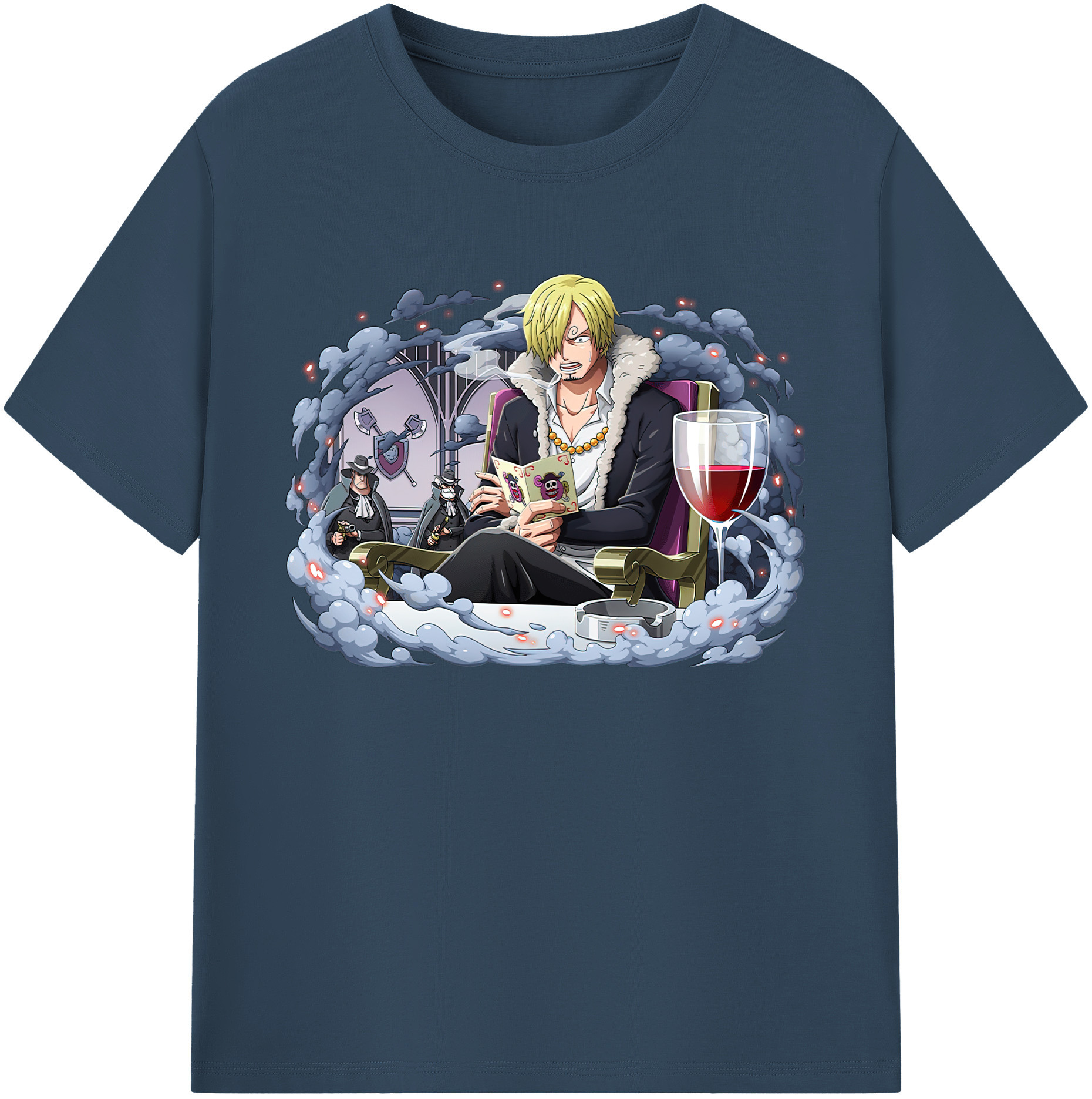 （画像用） ワンピース サンジ ONE PIECE Sanji 綿100％ メンズ半袖Tシャツ｜肌触りやわらか＆通気性
