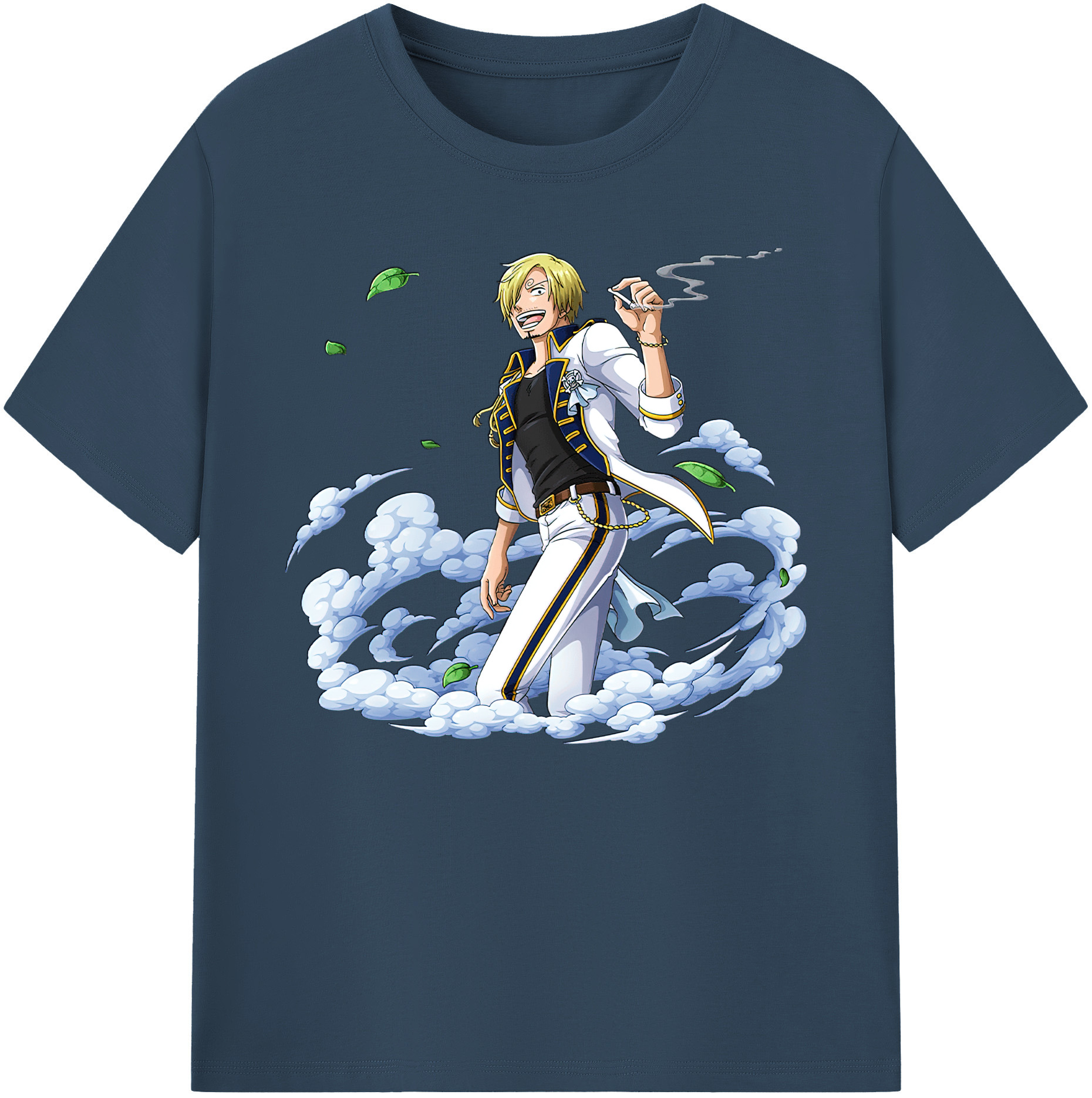 （画像用） ワンピース サンジ ONE PIECE Sanji 綿100％ メンズ半袖Tシャツ｜肌触りやわらか＆通気性