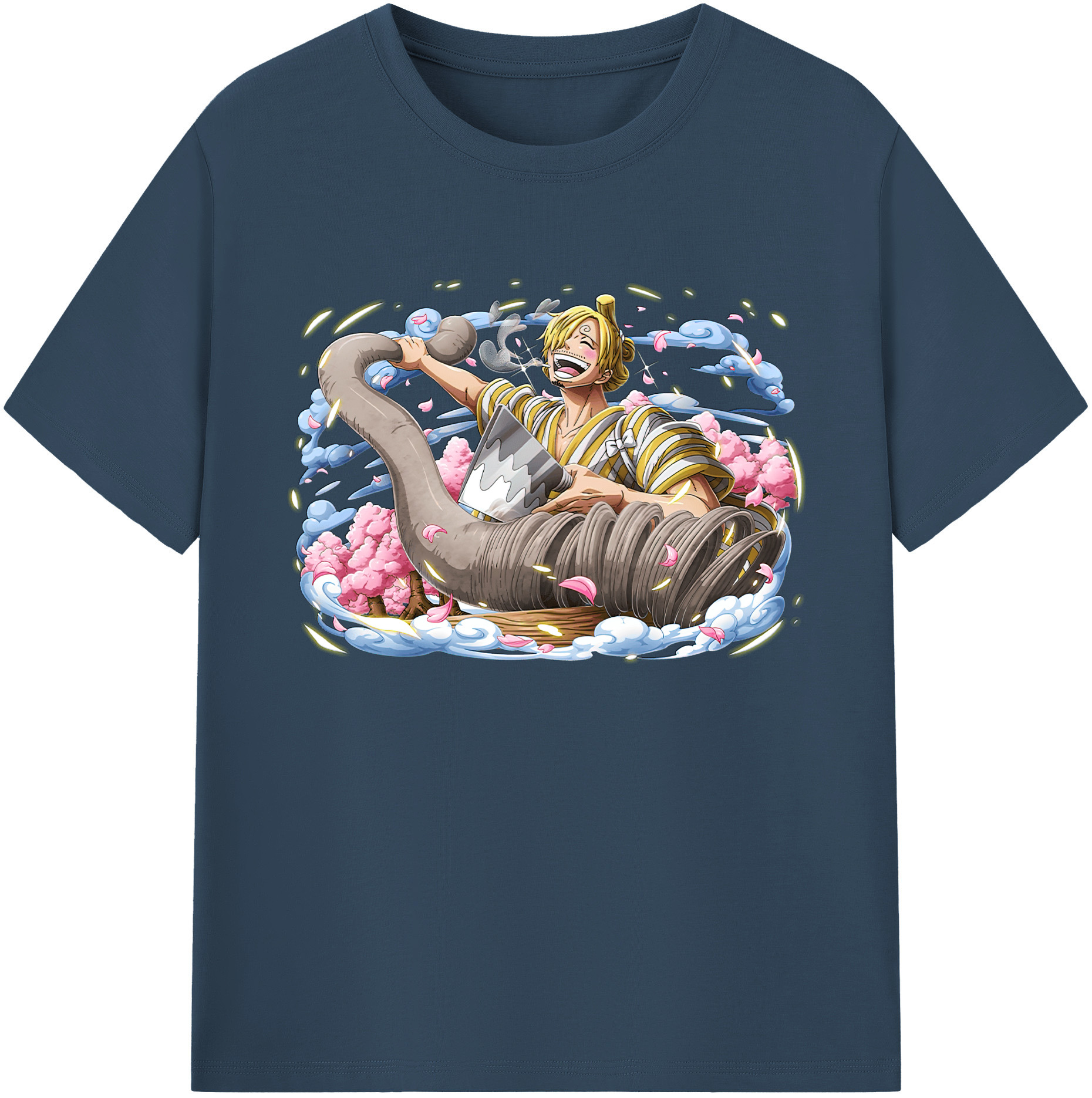 （画像用） ワンピース サンジ ONE PIECE Sanji 綿100％ メンズ半袖Tシャツ｜肌触りやわらか＆通気性