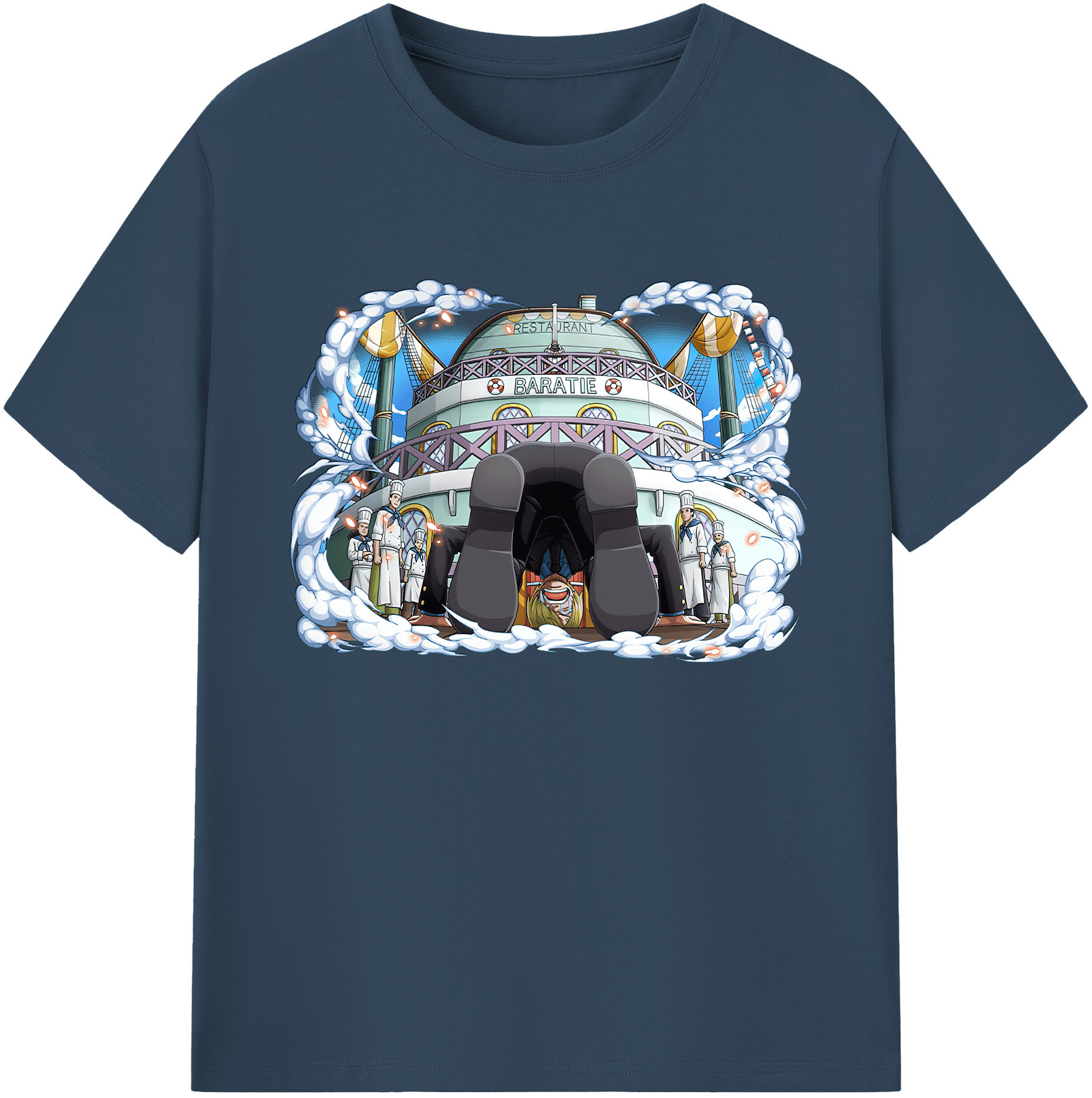 （画像用） ワンピース サンジ ONE PIECE Sanji 綿100％ メンズ半袖Tシャツ｜肌触りやわらか＆通気性
