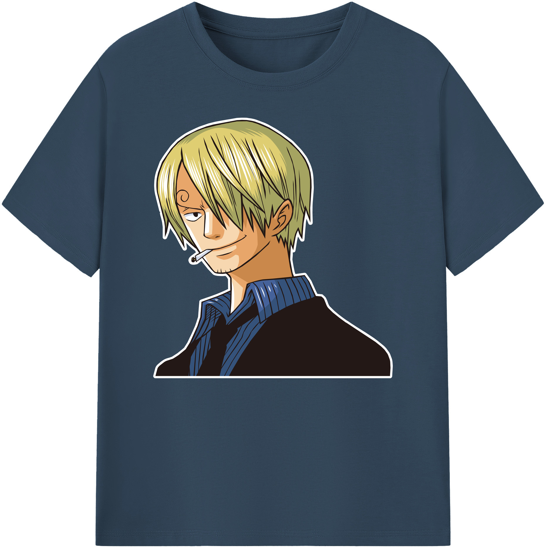 （画像用） ワンピース サンジ ONE PIECE Sanji 綿100％ メンズ半袖Tシャツ｜肌触りやわらか＆通気性