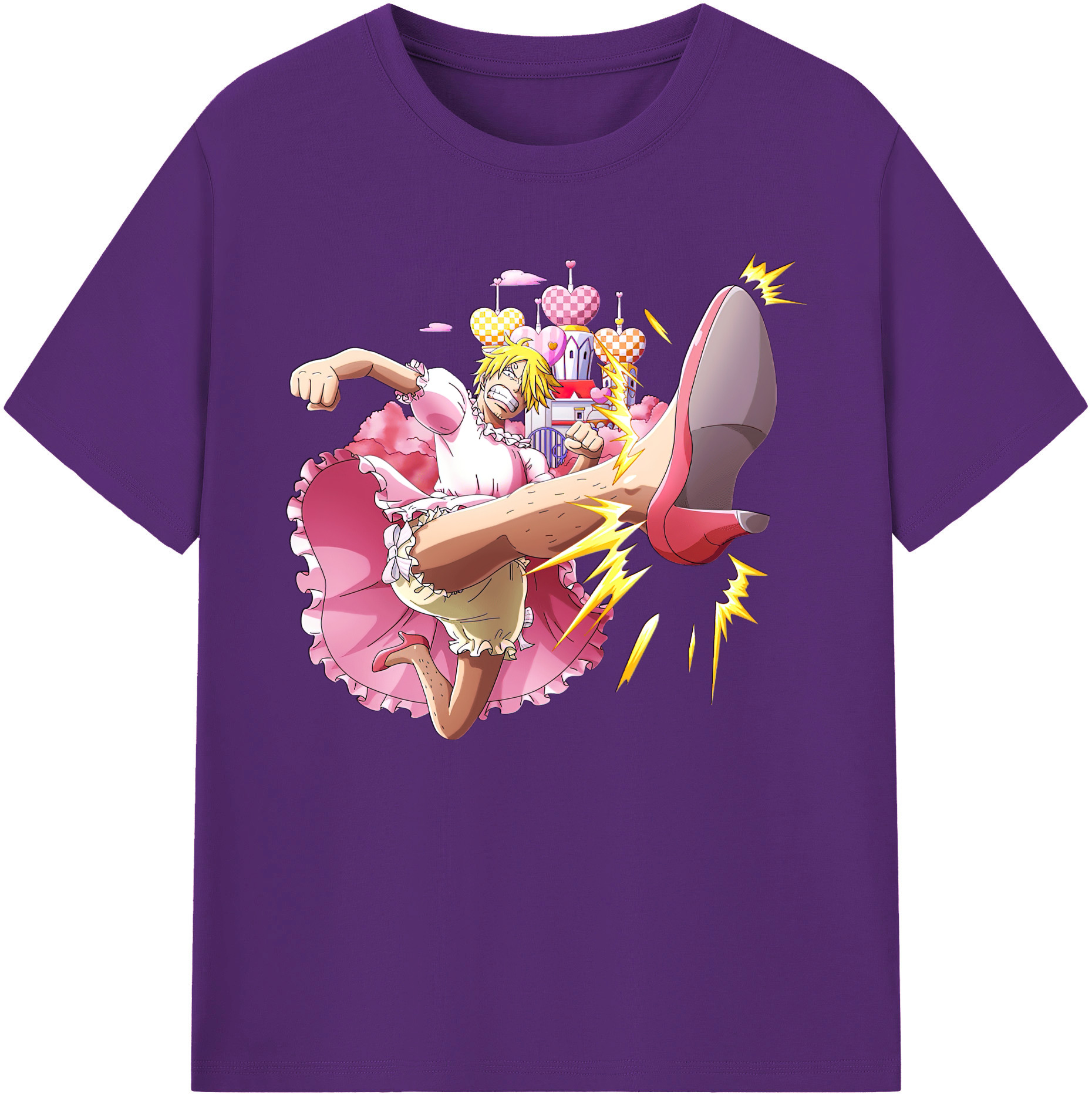 （画像用） ワンピース サンジ ONE PIECE Sanji 綿100％ メンズ半袖Tシャツ｜肌触りやわらか＆通気性