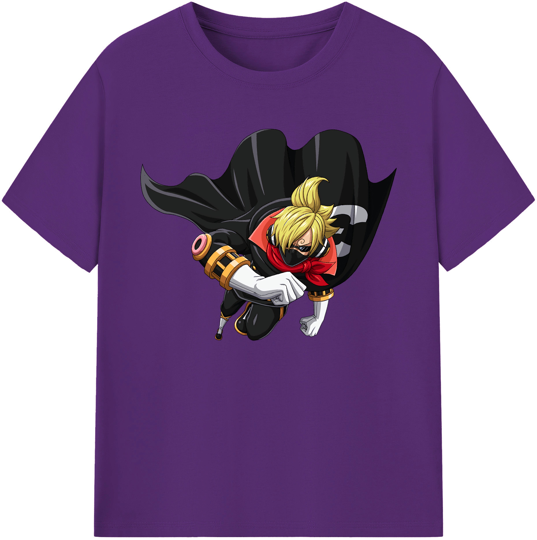 （画像用） ワンピース サンジ ONE PIECE Sanji 綿100％ メンズ半袖Tシャツ｜肌触りやわらか＆通気性