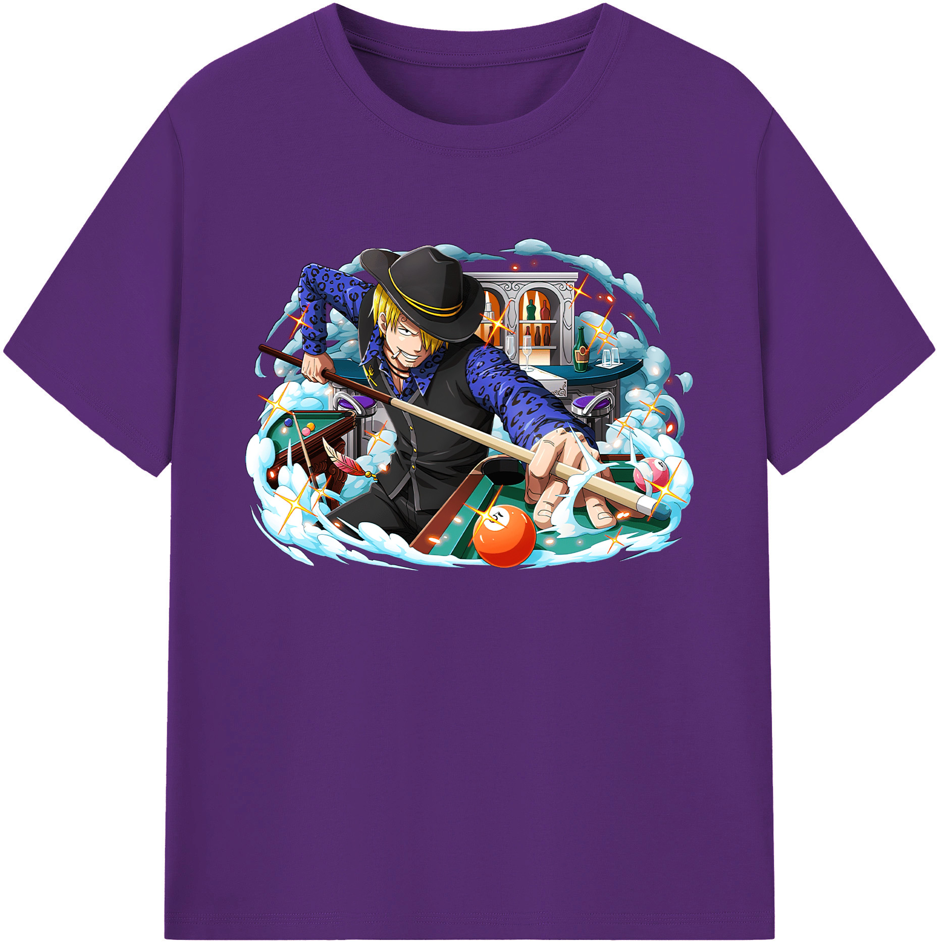 （画像用） ワンピース サンジ ONE PIECE Sanji 綿100％ メンズ半袖Tシャツ｜肌触りやわらか＆通気性