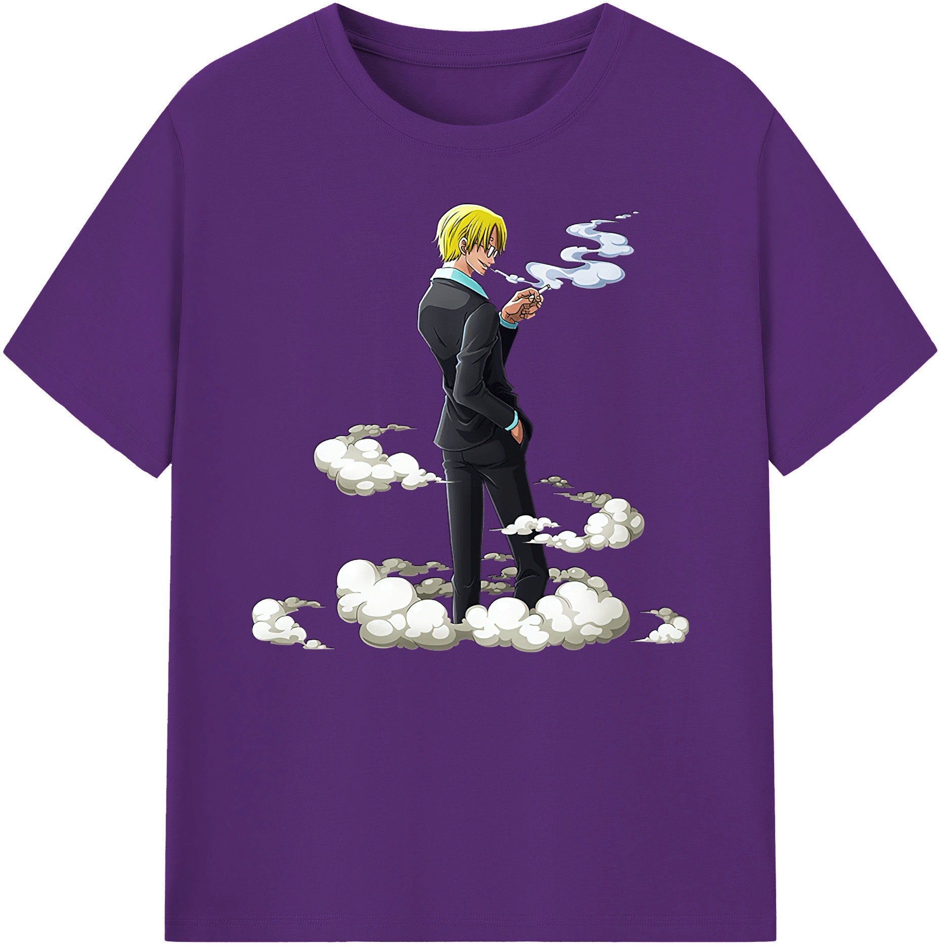 （画像用） ワンピース サンジ ONE PIECE Sanji 綿100％ メンズ半袖Tシャツ｜肌触りやわらか＆通気性