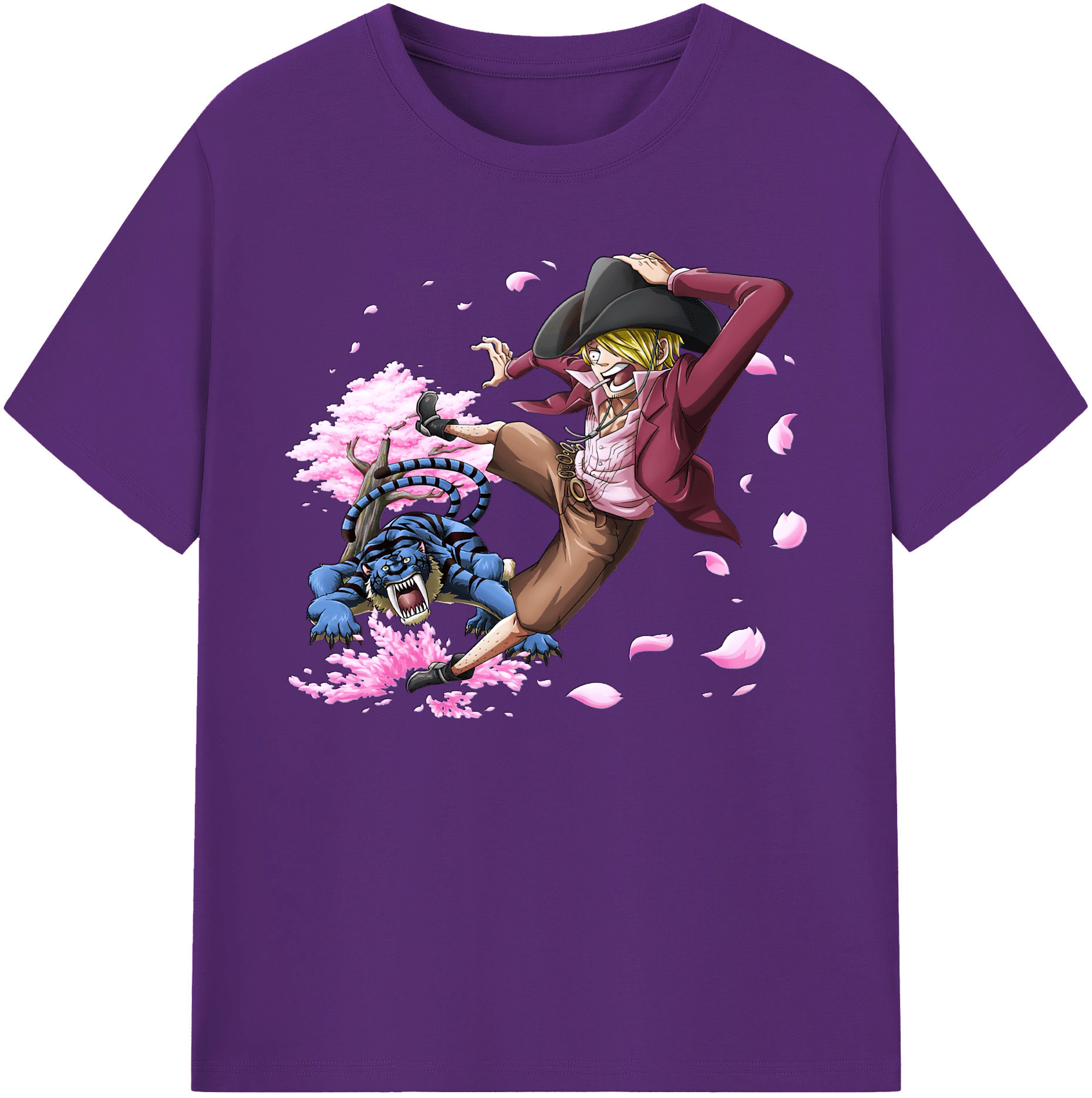 （画像用） ワンピース サンジ ONE PIECE Sanji 綿100％ メンズ半袖Tシャツ｜肌触りやわらか＆通気性