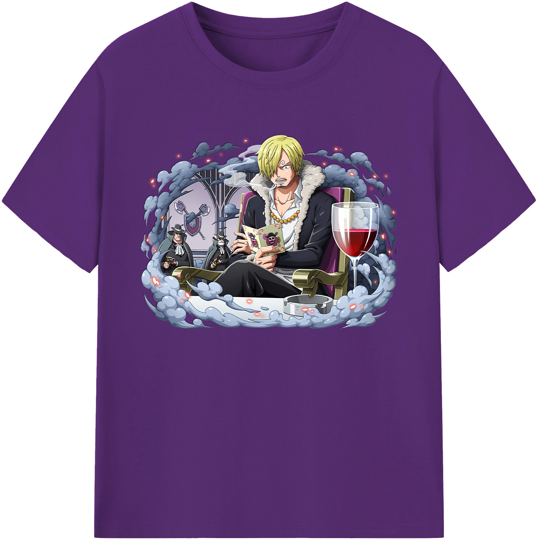 （画像用） ワンピース サンジ ONE PIECE Sanji 綿100％ メンズ半袖Tシャツ｜肌触りやわらか＆通気性