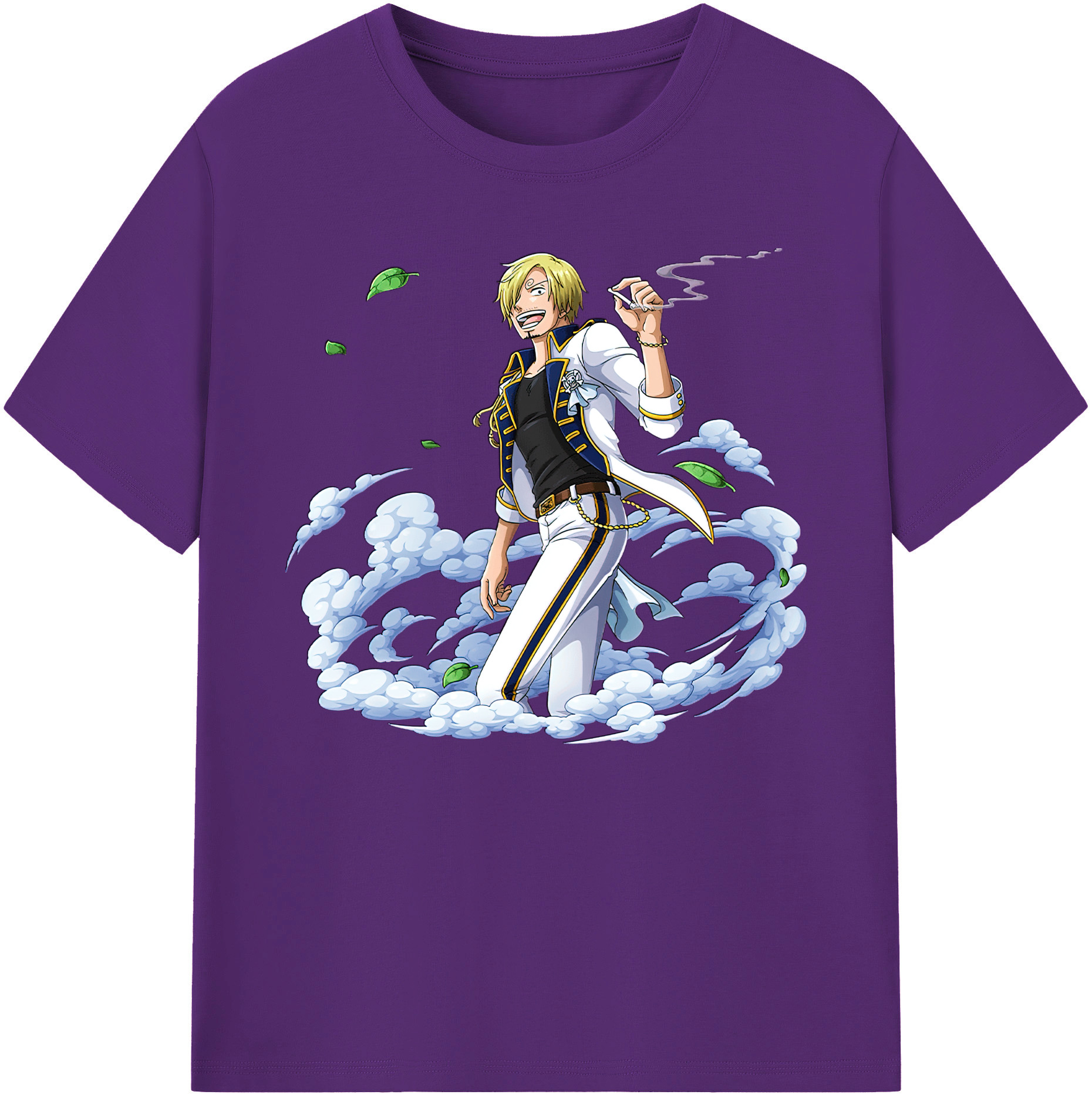 （画像用） ワンピース サンジ ONE PIECE Sanji 綿100％ メンズ半袖Tシャツ｜肌触りやわらか＆通気性