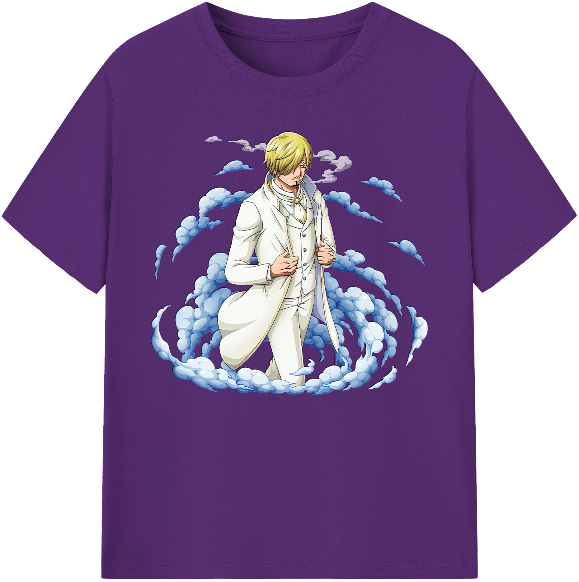 （画像用） ワンピース サンジ ONE PIECE Sanji 綿100％ メンズ半袖Tシャツ｜肌触りやわらか＆通気性