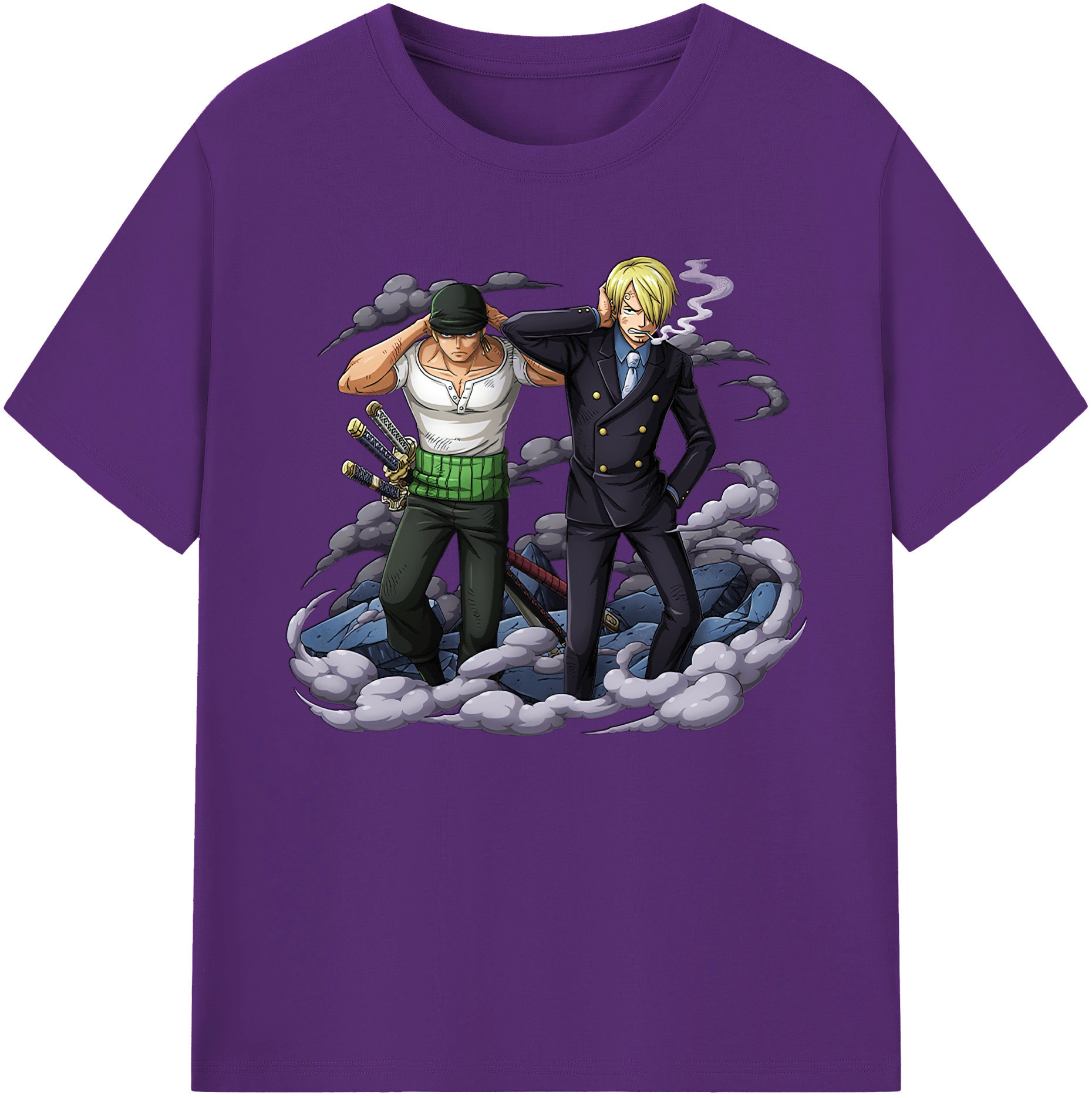（画像用） ワンピース サンジ ONE PIECE Sanji 綿100％ メンズ半袖Tシャツ｜肌触りやわらか＆通気性