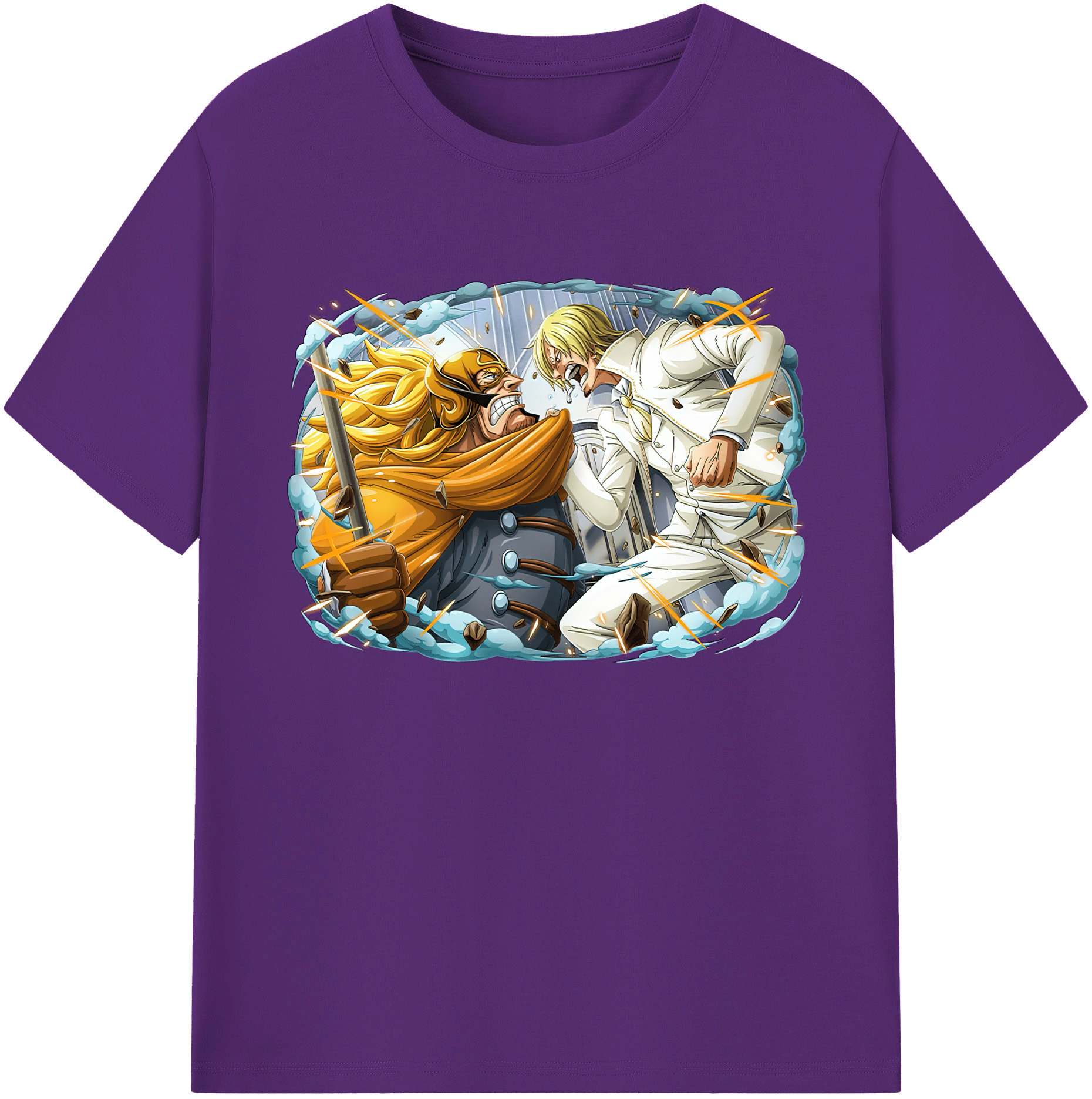 （画像用） ワンピース サンジ ONE PIECE Sanji 綿100％ メンズ半袖Tシャツ｜肌触りやわらか＆通気性