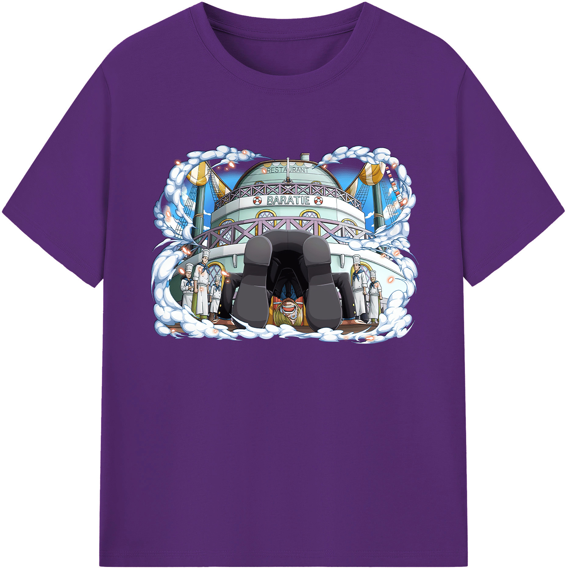 （画像用） ワンピース サンジ ONE PIECE Sanji 綿100％ メンズ半袖Tシャツ｜肌触りやわらか＆通気性