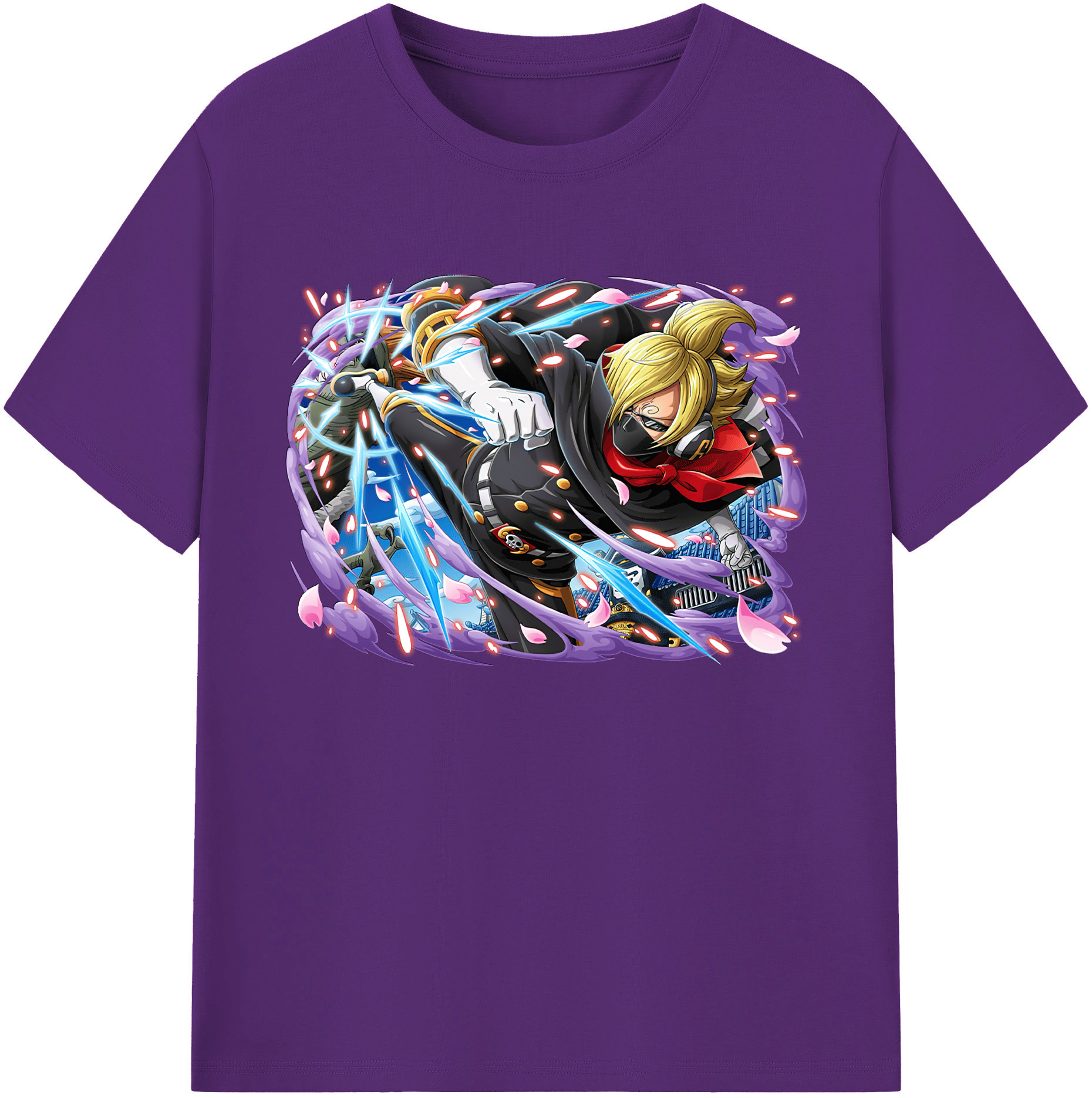 （画像用） ワンピース サンジ ONE PIECE Sanji 綿100％ メンズ半袖Tシャツ｜肌触りやわらか＆通気性