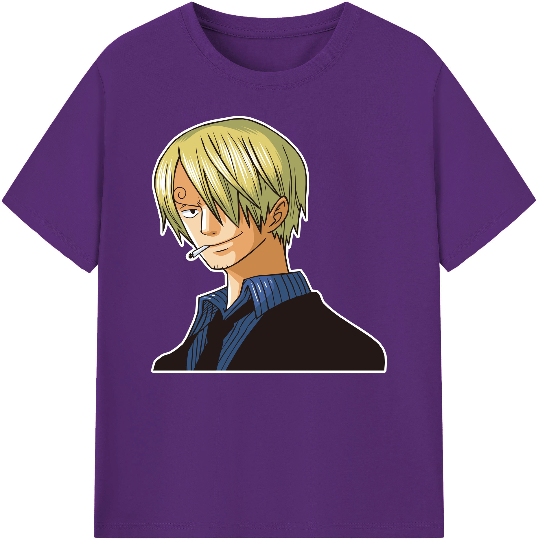 （画像用） ワンピース サンジ ONE PIECE Sanji 綿100％ メンズ半袖Tシャツ｜肌触りやわらか＆通気性