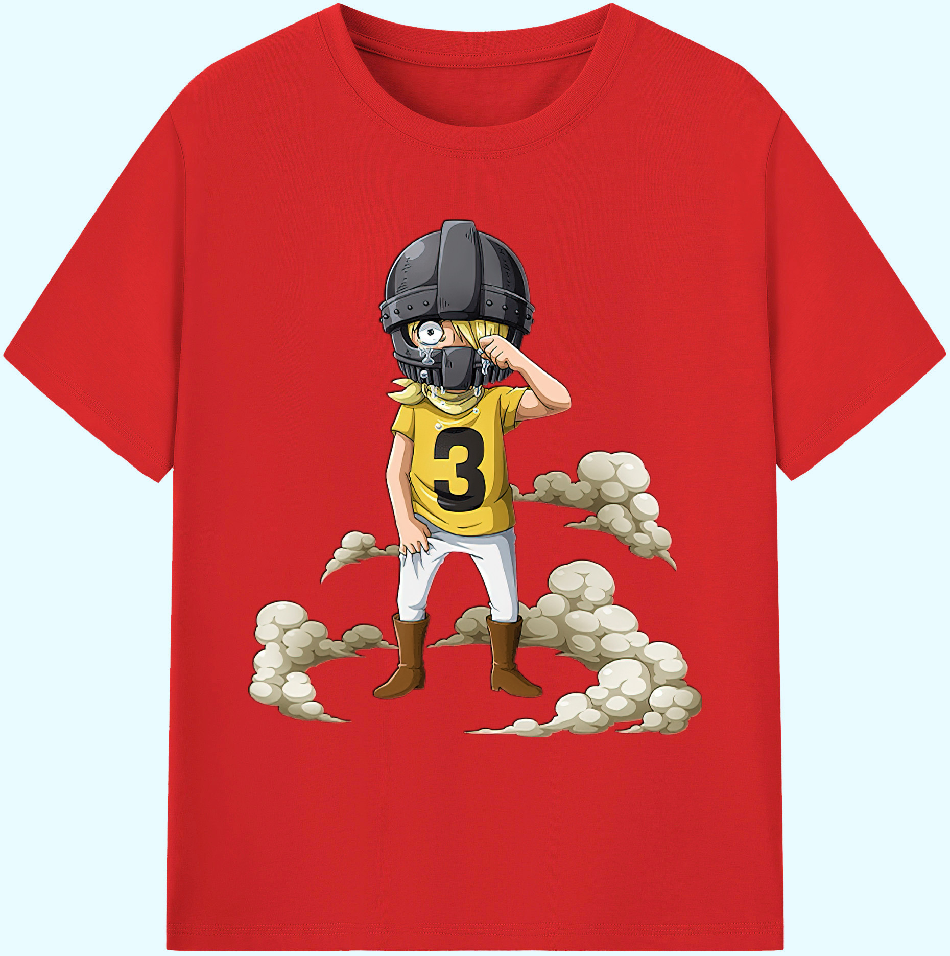 （画像用） ワンピース サンジ ONE PIECE Sanji 綿100％ メンズ半袖Tシャツ｜肌触りやわらか＆通気性