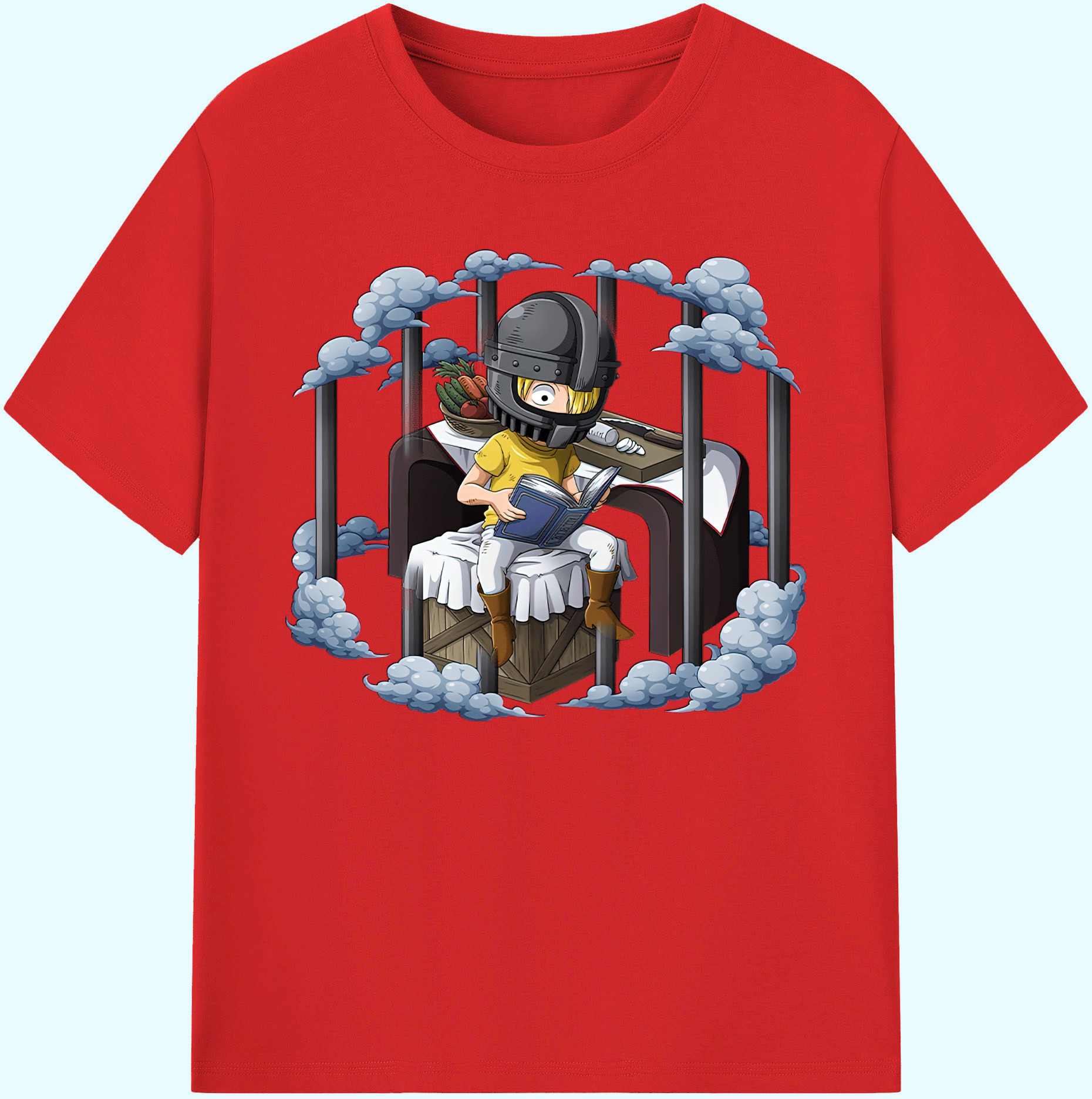 （画像用） ワンピース サンジ ONE PIECE Sanji 綿100％ メンズ半袖Tシャツ｜肌触りやわらか＆通気性