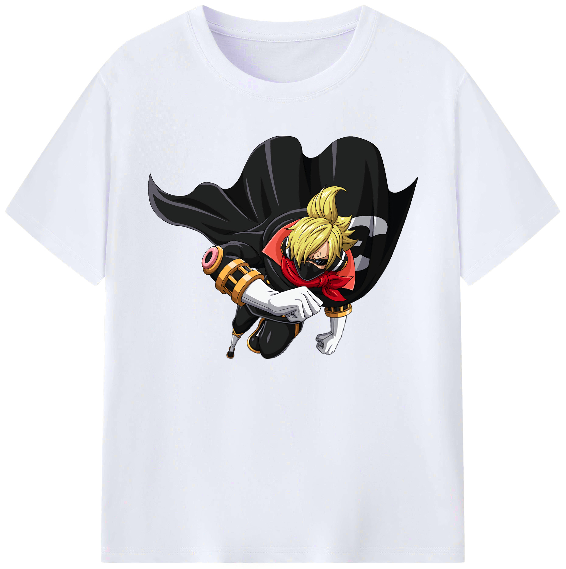 （画像用） ワンピース サンジ ONE PIECE Sanji 綿100％ メンズ半袖Tシャツ｜肌触りやわらか＆通気性