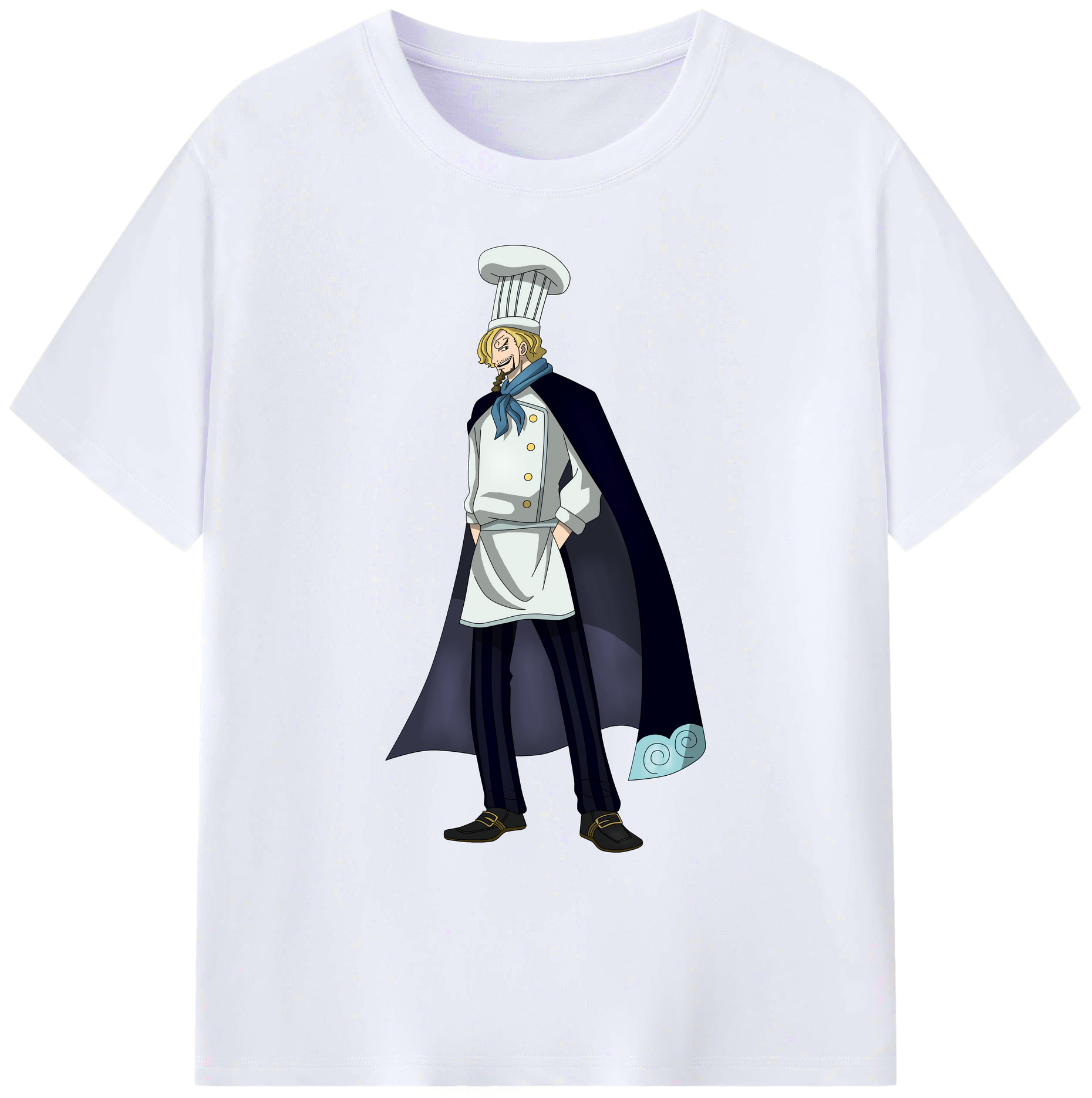 （画像用） ワンピース サンジ ONE PIECE Sanji 綿100％ メンズ半袖Tシャツ｜肌触りやわらか＆通気性