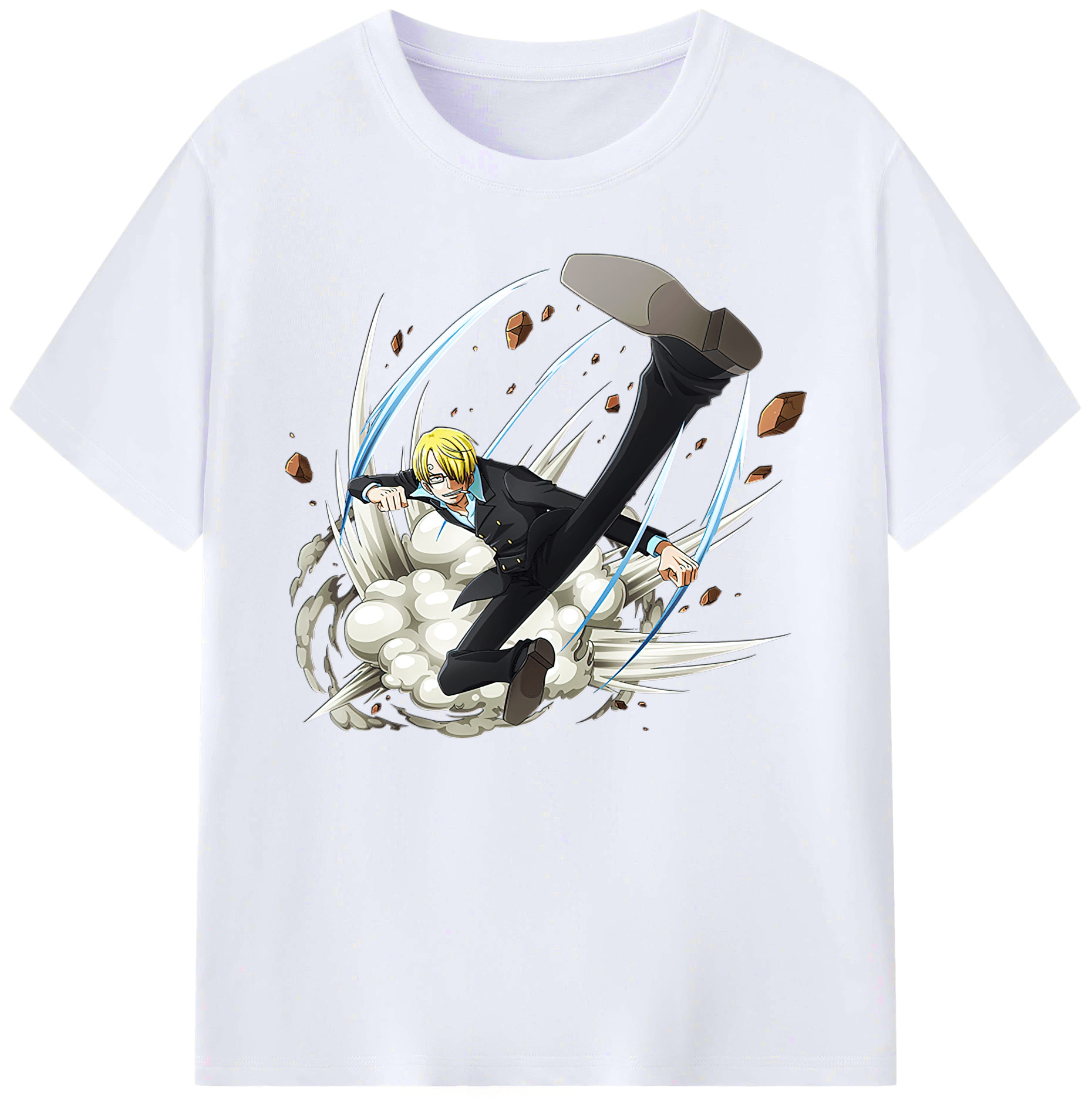 （画像用） ワンピース サンジ ONE PIECE Sanji 綿100％ メンズ半袖Tシャツ｜肌触りやわらか＆通気性