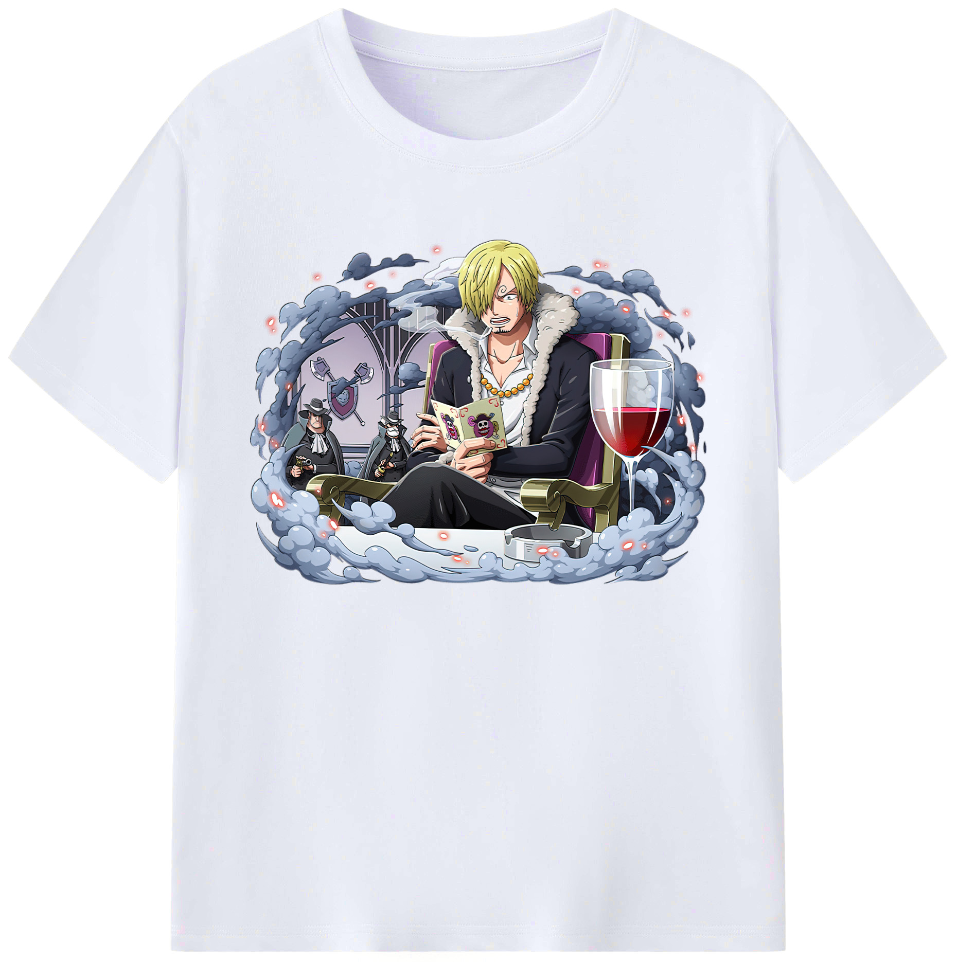 （画像用） ワンピース サンジ ONE PIECE Sanji 綿100％ メンズ半袖Tシャツ｜肌触りやわらか＆通気性