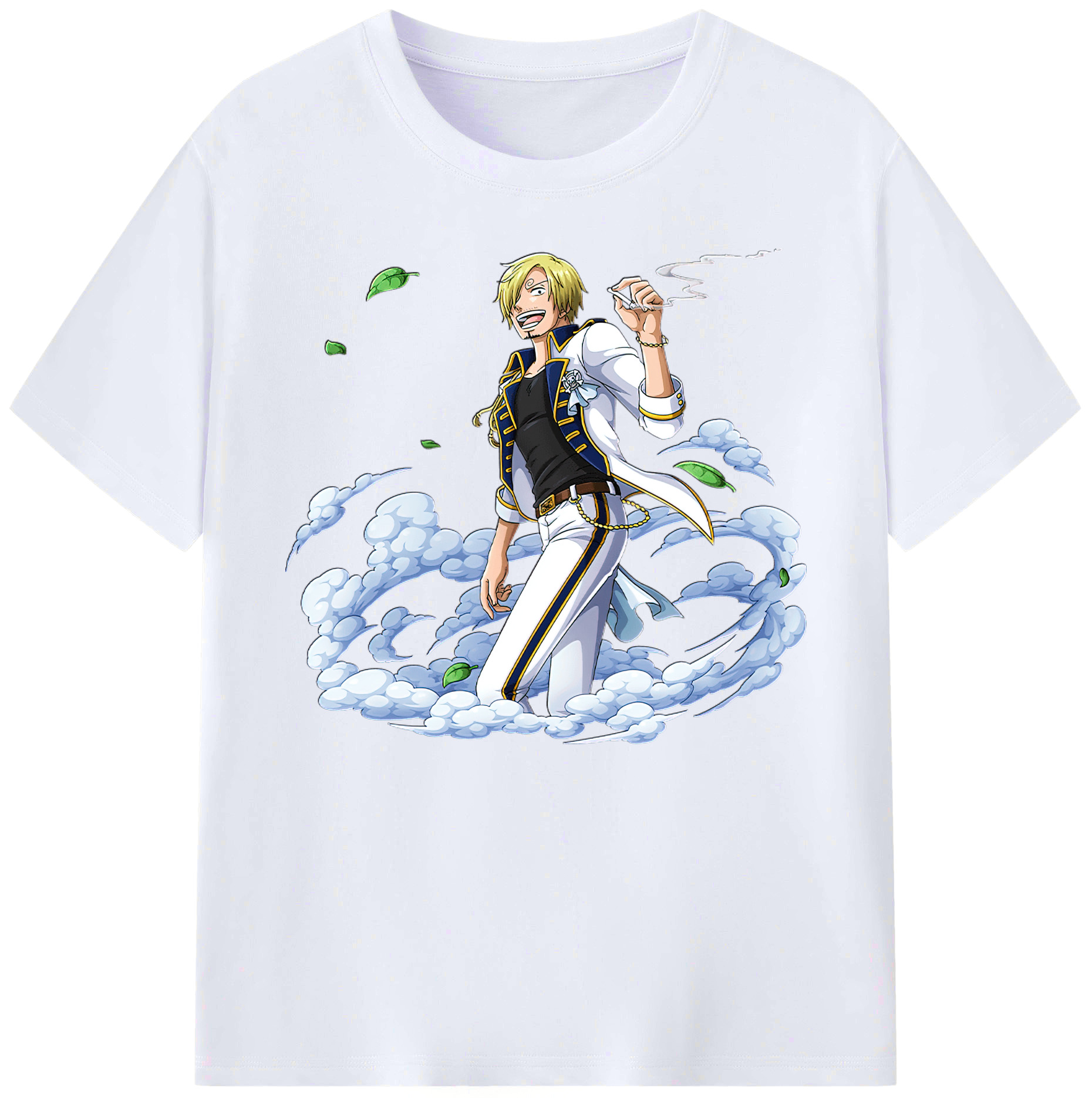 （画像用） ワンピース サンジ ONE PIECE Sanji 綿100％ メンズ半袖Tシャツ｜肌触りやわらか＆通気性